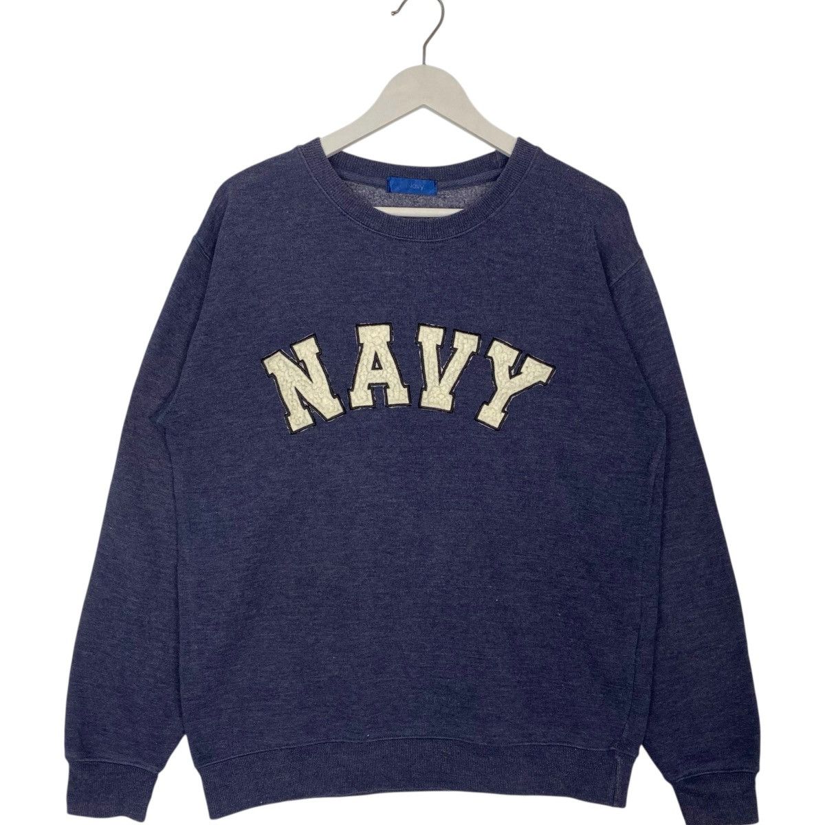 Vintage Vintage Navy Sweatshirt Big Logo Embroidery Navy Blue Size M Size US M / EU 48-50 / 2 - 1 Thumbnail