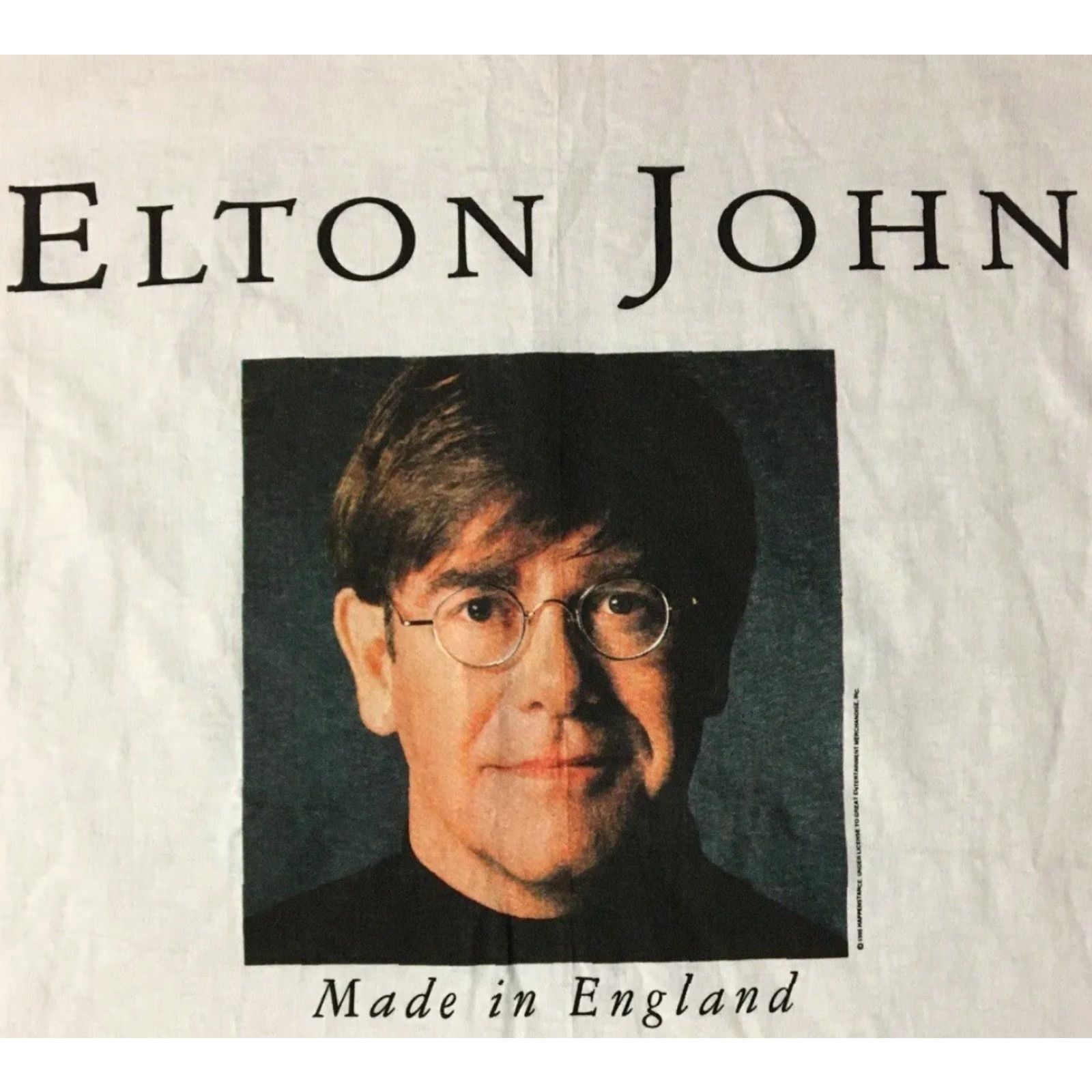 Vintage Vtg Elton John Made In England Tour Shirt L White Concert Rock Band Lennon Beatles Shirt Mens 90s Graphic Tee Size US L / EU 52-54 / 3 - 3 Thumbnail