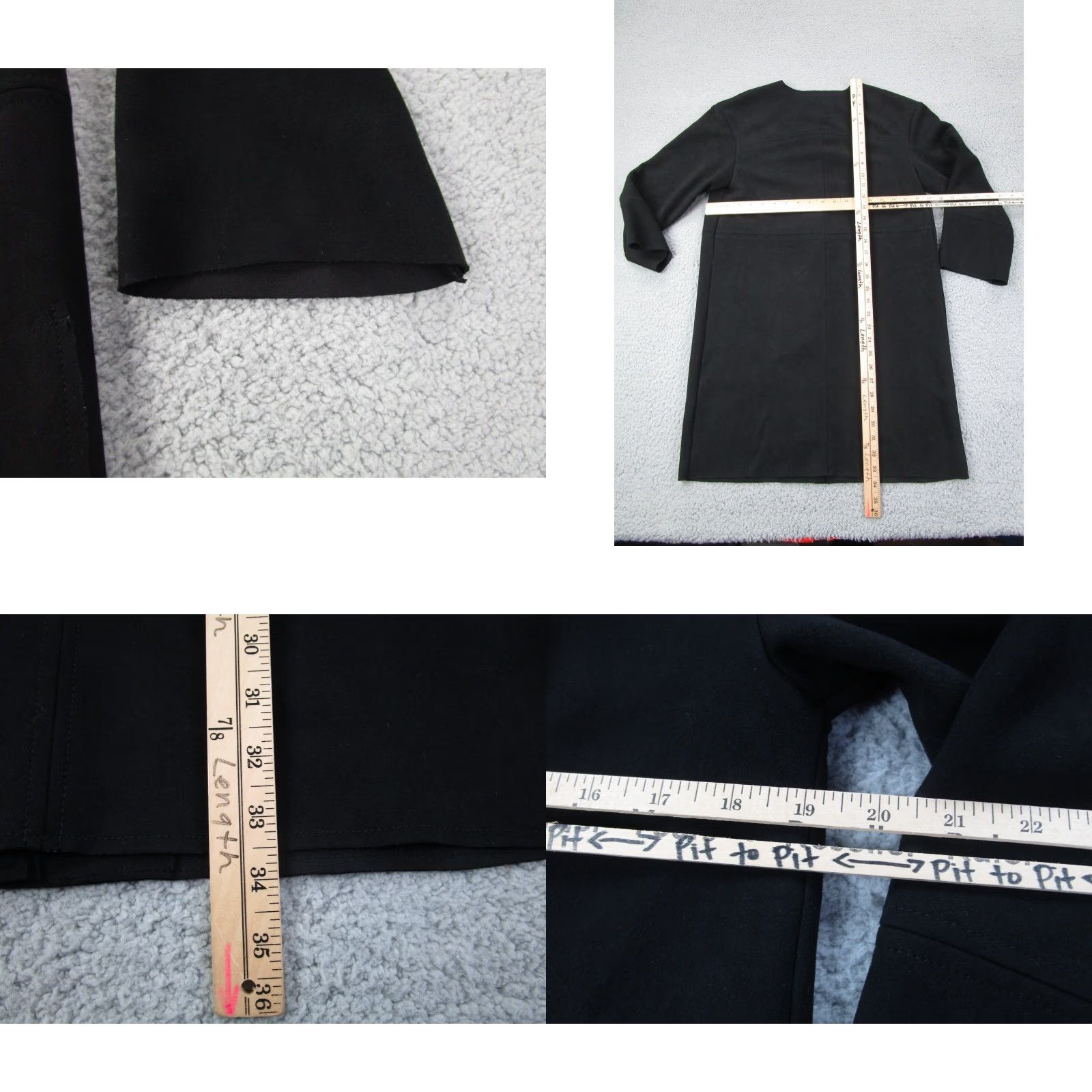 Zara VINTAGE Zara Shirt Dress Womens S Black Snap Button Cyber Mall Goth Gothic Witchy y2k Size M / US 6-8 / IT 42-44 - 8 Thumbnail