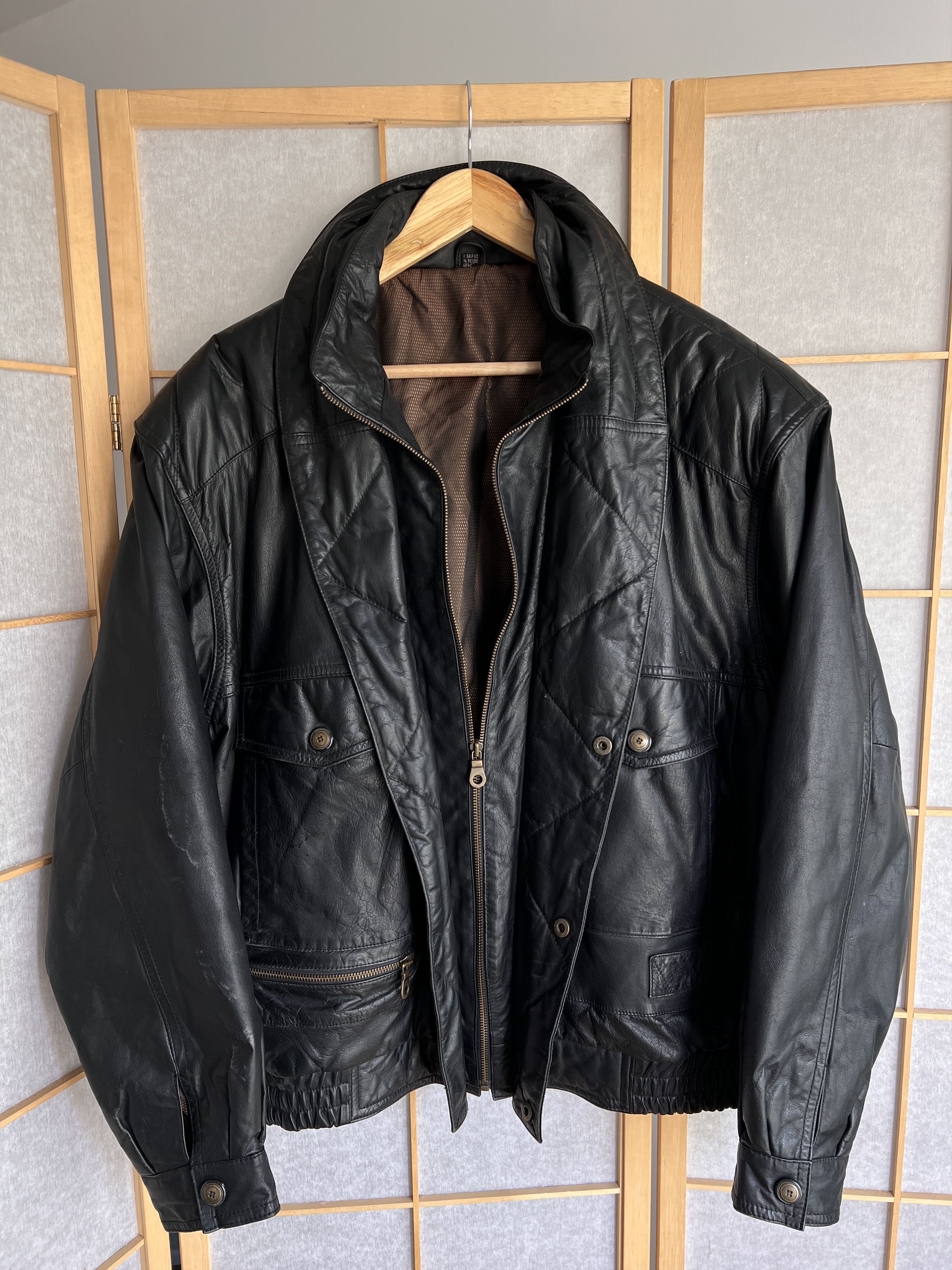 Hysteric Glamour Rick Owens Type Leather Jacket Yohji Yamamoto LGB Style Size US L / EU 52-54 / 3 - 9 Thumbnail