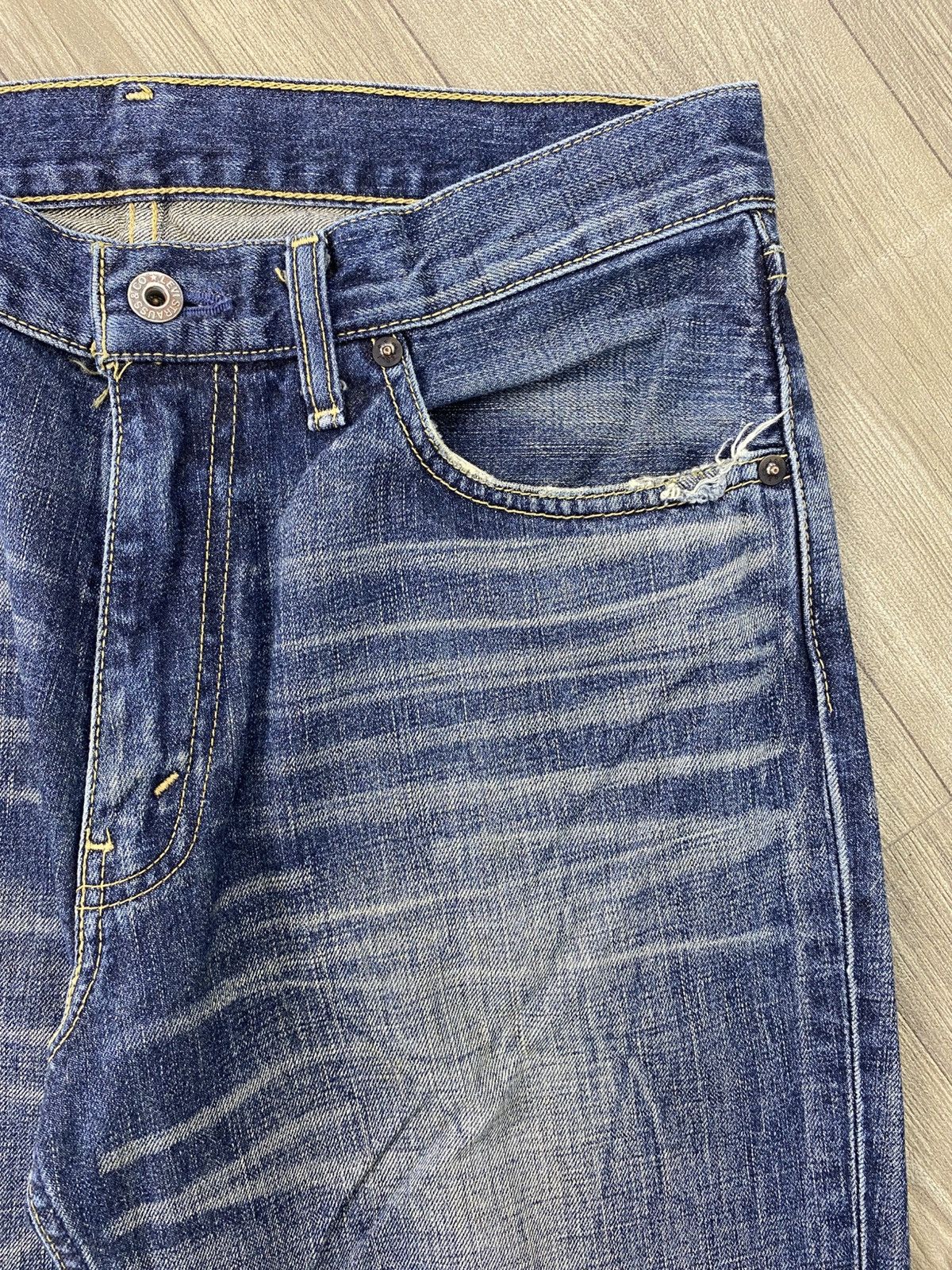 Levi's Vintage Clothing 🇯🇵Vintage Levis 502 Distressed Faded 33x32 Straight Jeans Size US 30 / EU 46 - 6 Thumbnail