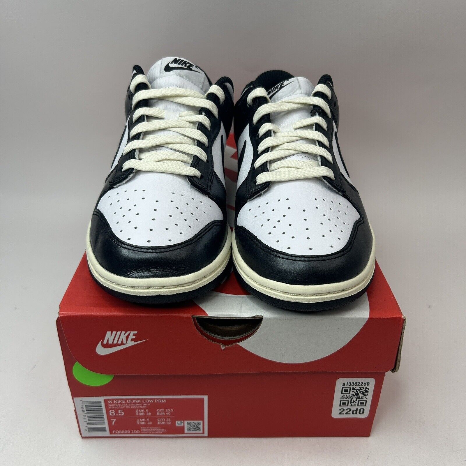 Nike Nike Dunk Low PRM WMNS “Vintage Panda/Black White” 2023 Size US 8.5 / IT 38.5 - 2 Thumbnail