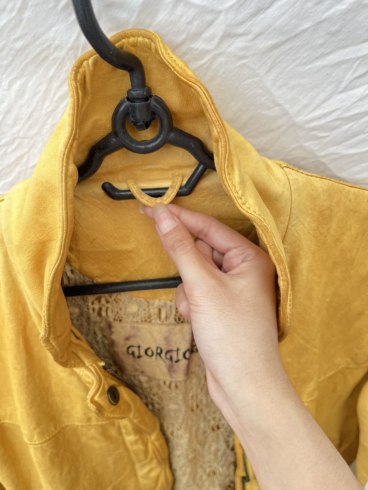 Giorgio Brato Giorgio Brato yellow leather vintage jacket Size US XXS / EU 40 - 12 Thumbnail