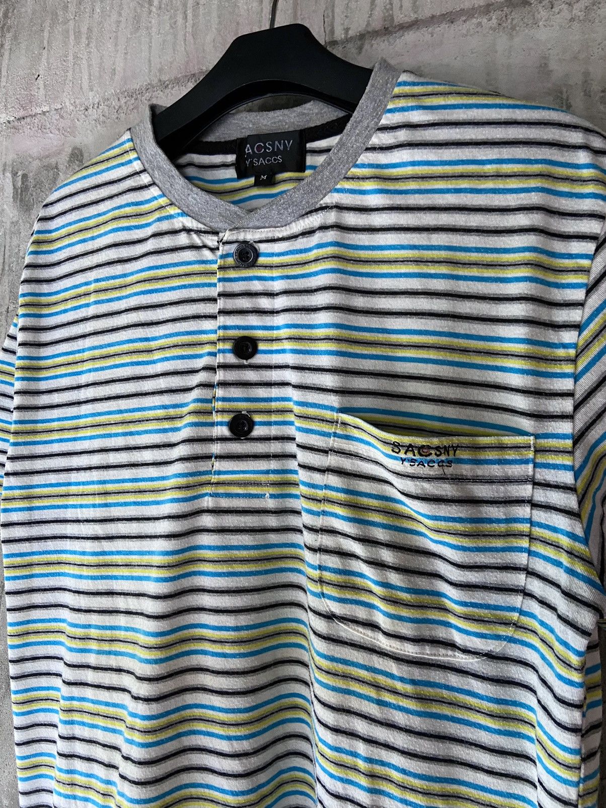 Japanese Brand THE BEATLES KNIT 2 IN 1 SACSNY STRIPED TEE Size US M / EU 48-50 / 2 - 11 Thumbnail