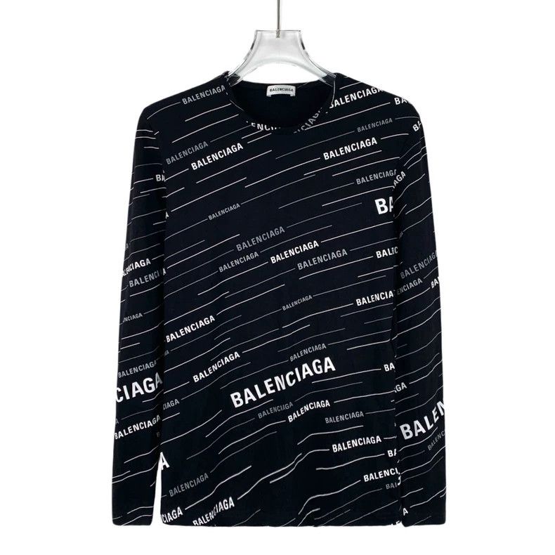 Balenciaga Balenciaga Black logo stretch line crew neck long-sleeve s Size US L / EU 52-54 / 3 - 1 Thumbnail