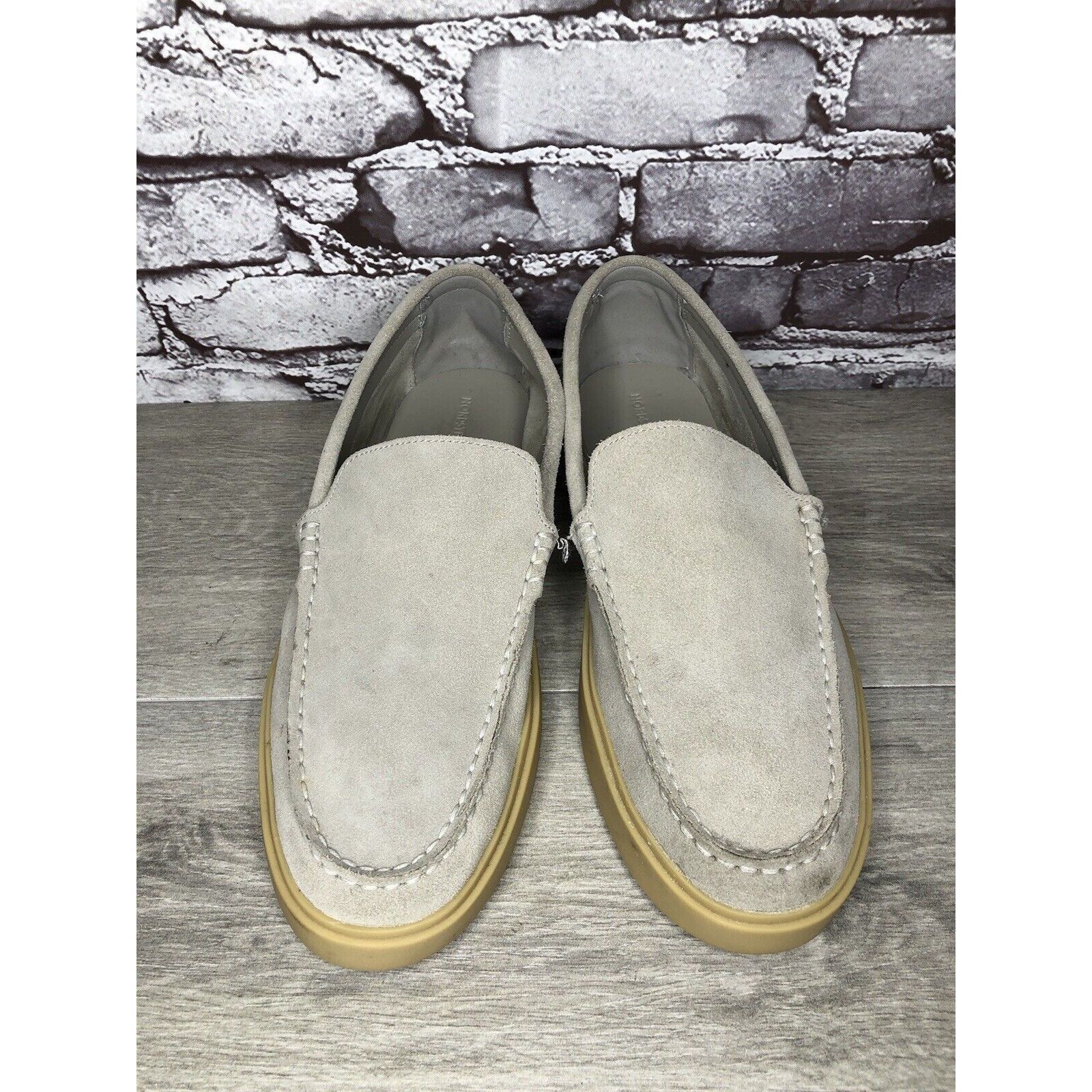 Nordstrom Nordstrom Ortholite NOEZRA-LEA Light Gray Suede Loafers Shoe Size US 11 / EU 44 - 19 Thumbnail