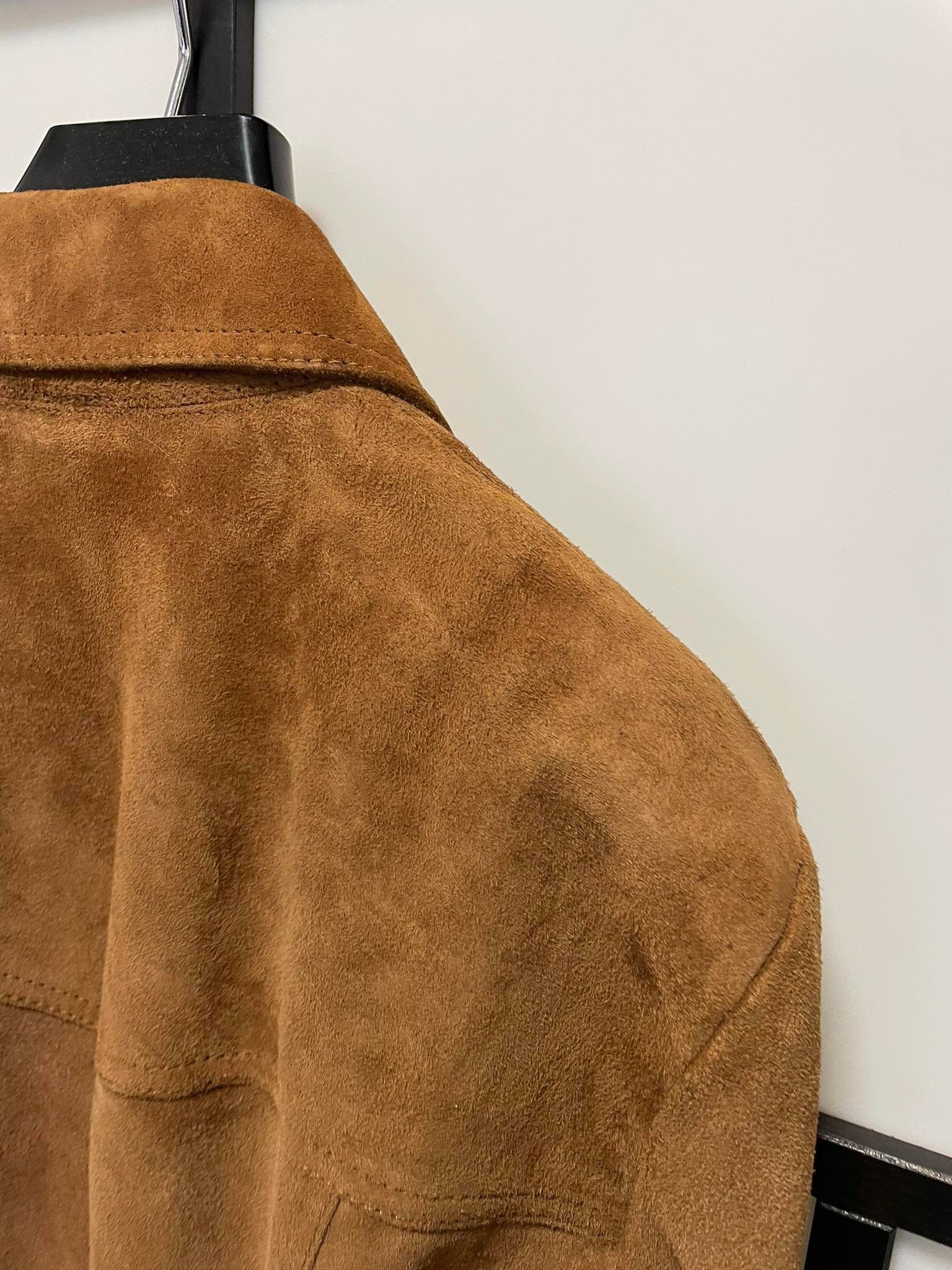 Celine BNWOT SS19 Sample Western Brown Suede Jacket Size US S / EU 44-46 / 1 - 5 Thumbnail