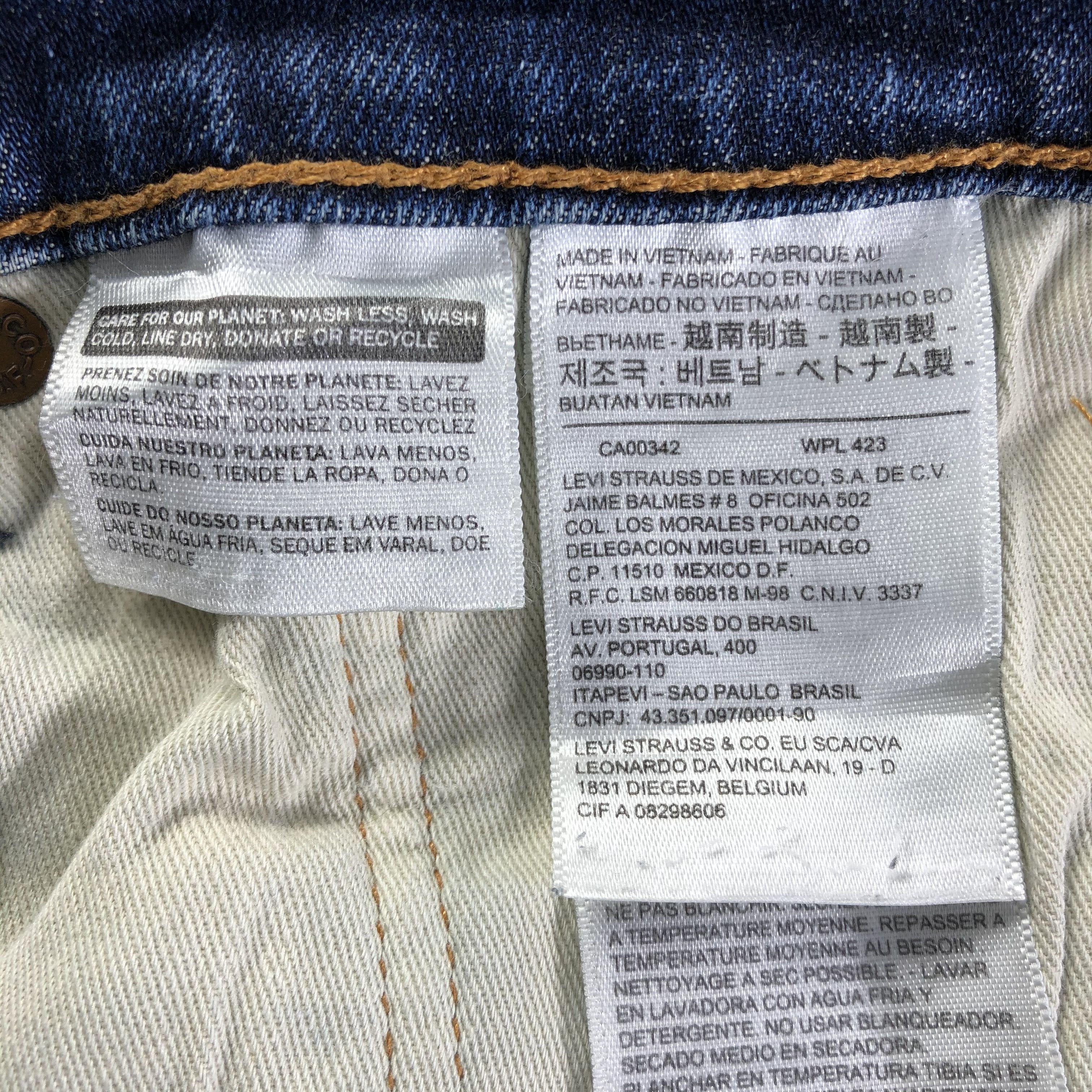 Levi's Levis 513 Jeans Faded Blue Denim KJ2369 Size US 34 / EU 50 - 9 Thumbnail