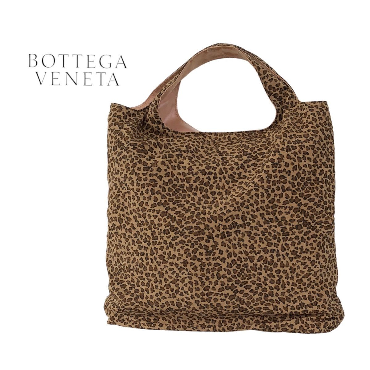 Vintage Bottega Veneta Leopard Print Tote Bag in Brown, Women's