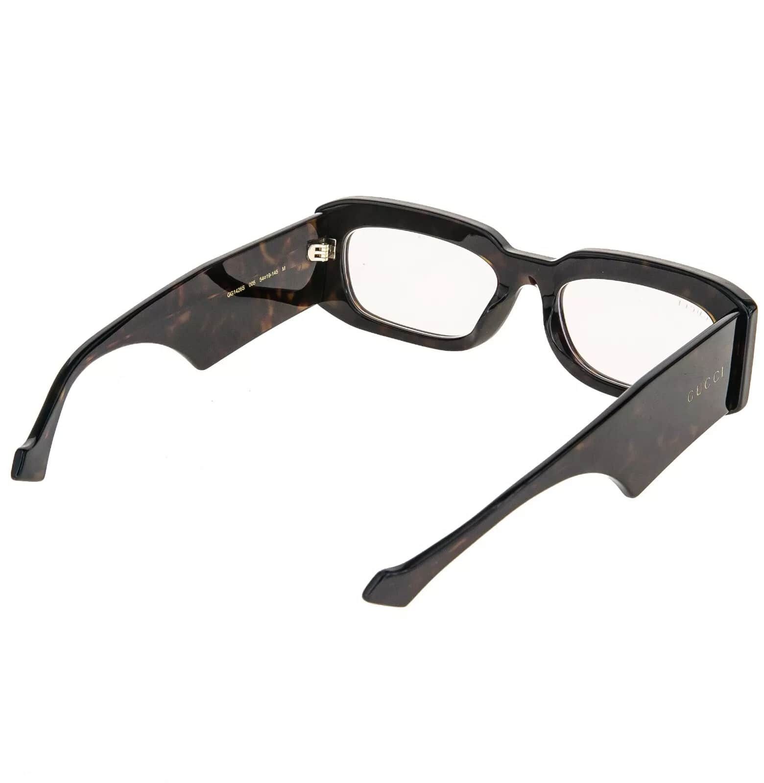 Gucci GUCCI 1426 Brown Clear Narrow Gg1426S Sunglasses 005 Size ONE SIZE - 3 Thumbnail
