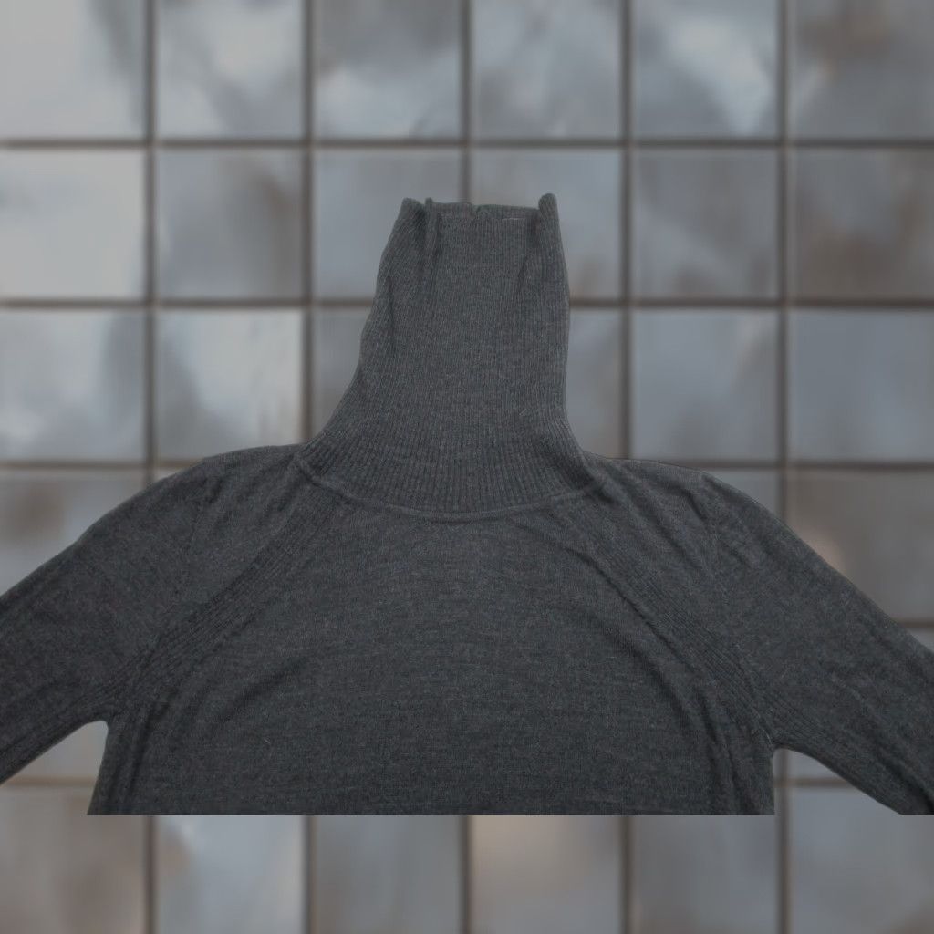 Lululemon Lululemon Sweater Womens 10 Gray Merino Wool Turtleneck Thumbholes Tunic Knit Pullover Fashion Clothing Size L / US 10 / IT 46 - 1 Thumbnail
