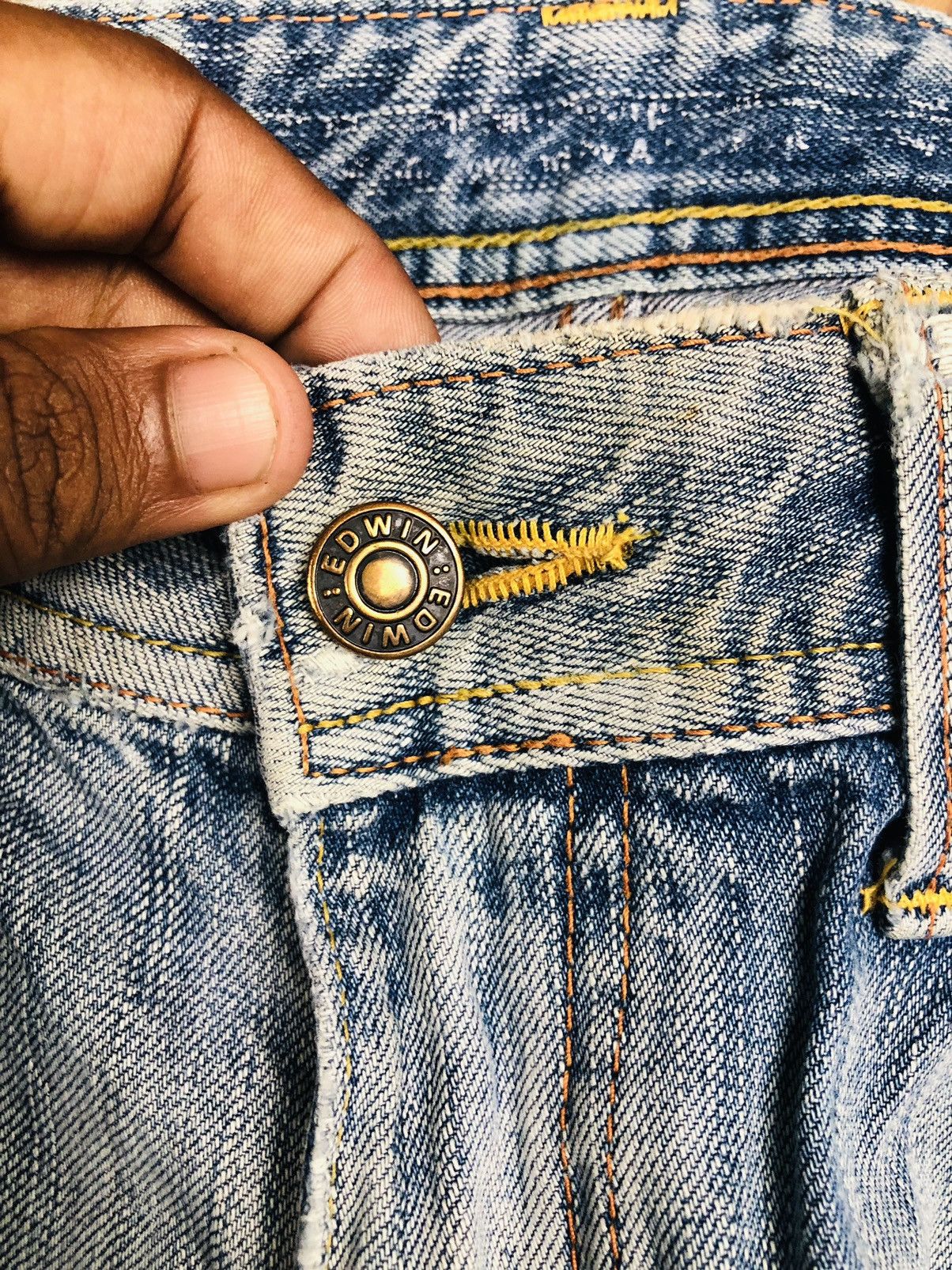 Edwin Edwin 511RV Ripped Distressed Flare Jeans Rare (40) Size US 32 / EU 48 - 9 Thumbnail