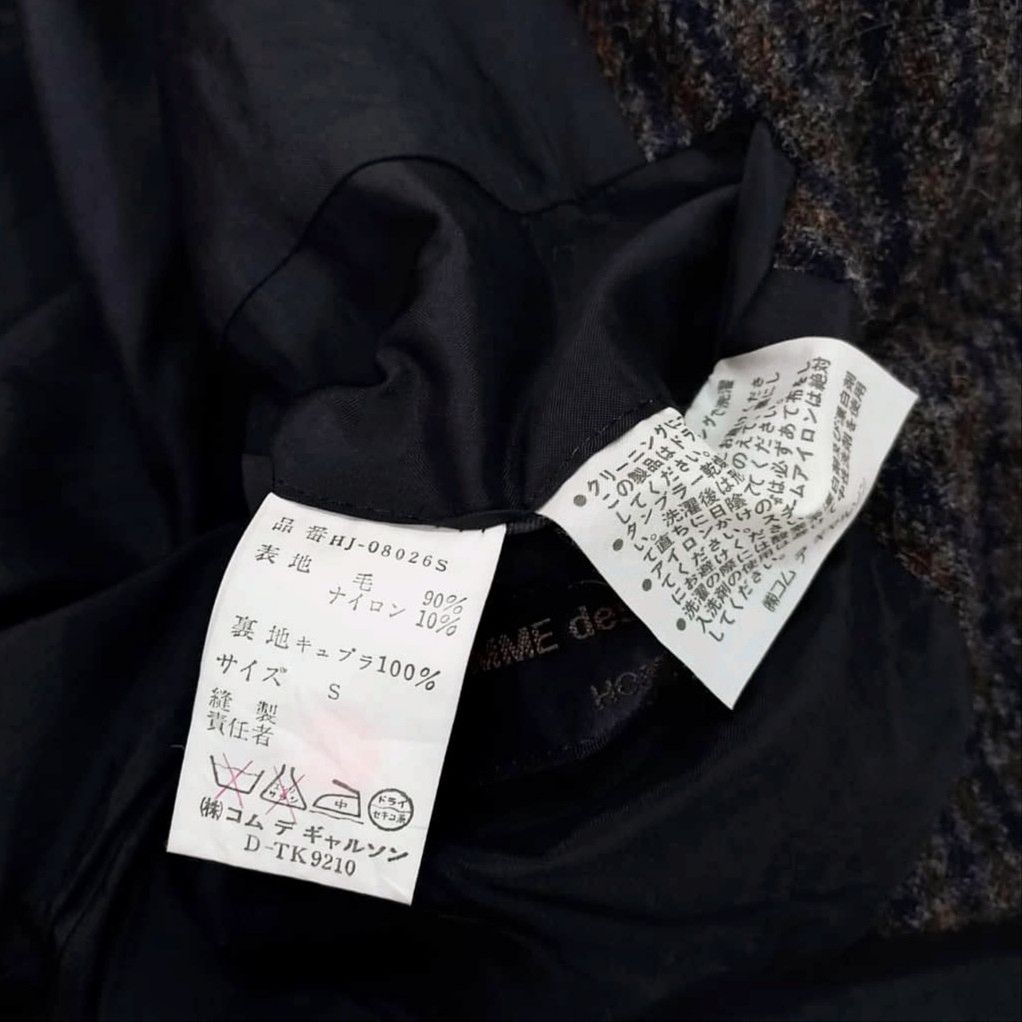 Comme des Garcons 80s COMME DES GARÇONS HOMME Tweed Wool Coat Jacket Size US M / EU 48-50 / 2 - 18 Thumbnail