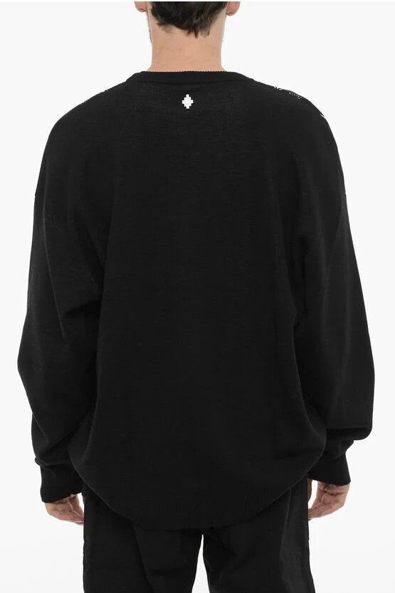 Marcelo Burlon o1mris0824 Crew Sweater in Black/White Size US S / EU 44-46 / 1 - 6 Thumbnail