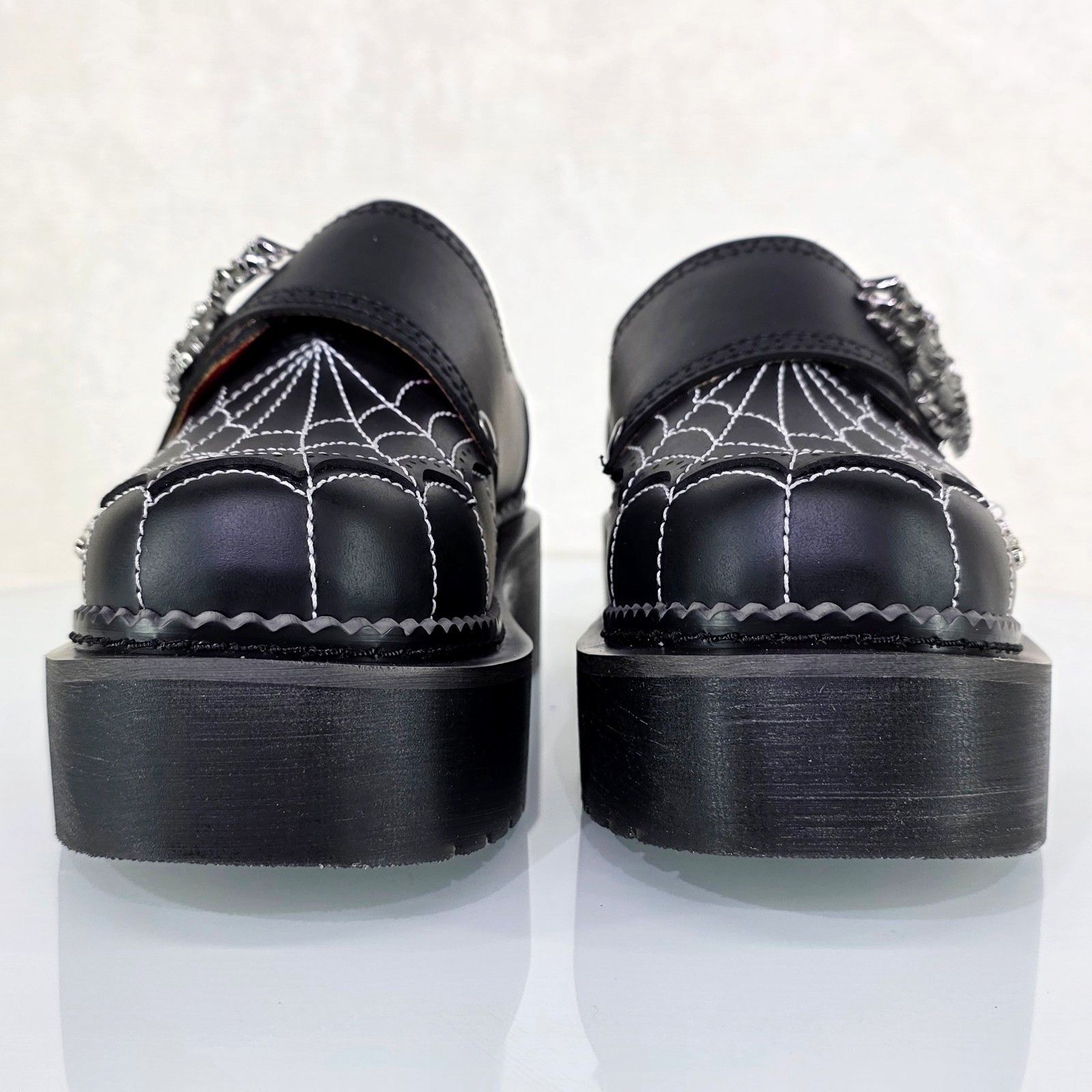 Other Rebel Goth Punk Oxford Shoes Spider Charms Web Stitching Cry Size US 8 / IT 38 - 9 Thumbnail