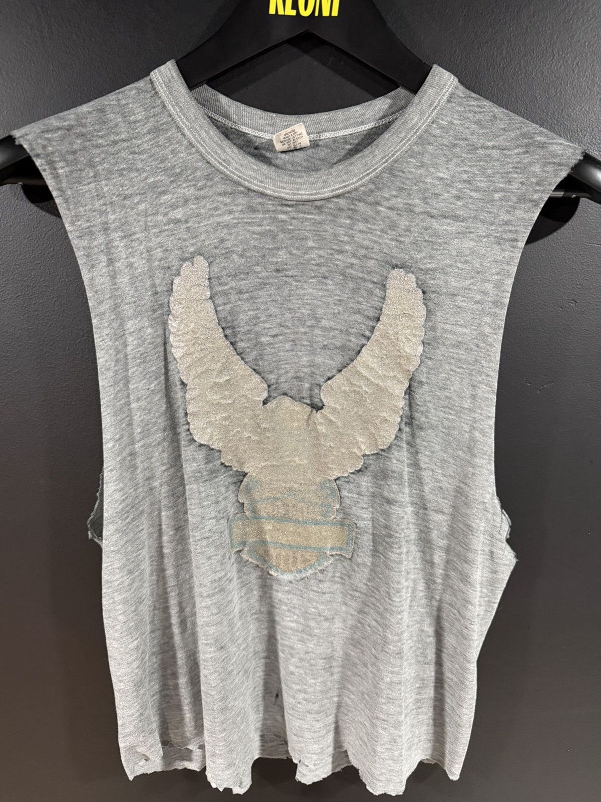 Vintage 1980s Vintage Harley Davidson Cropped Distressed Cut Off M Size US M / EU 48-50 / 2 - 2 Thumbnail