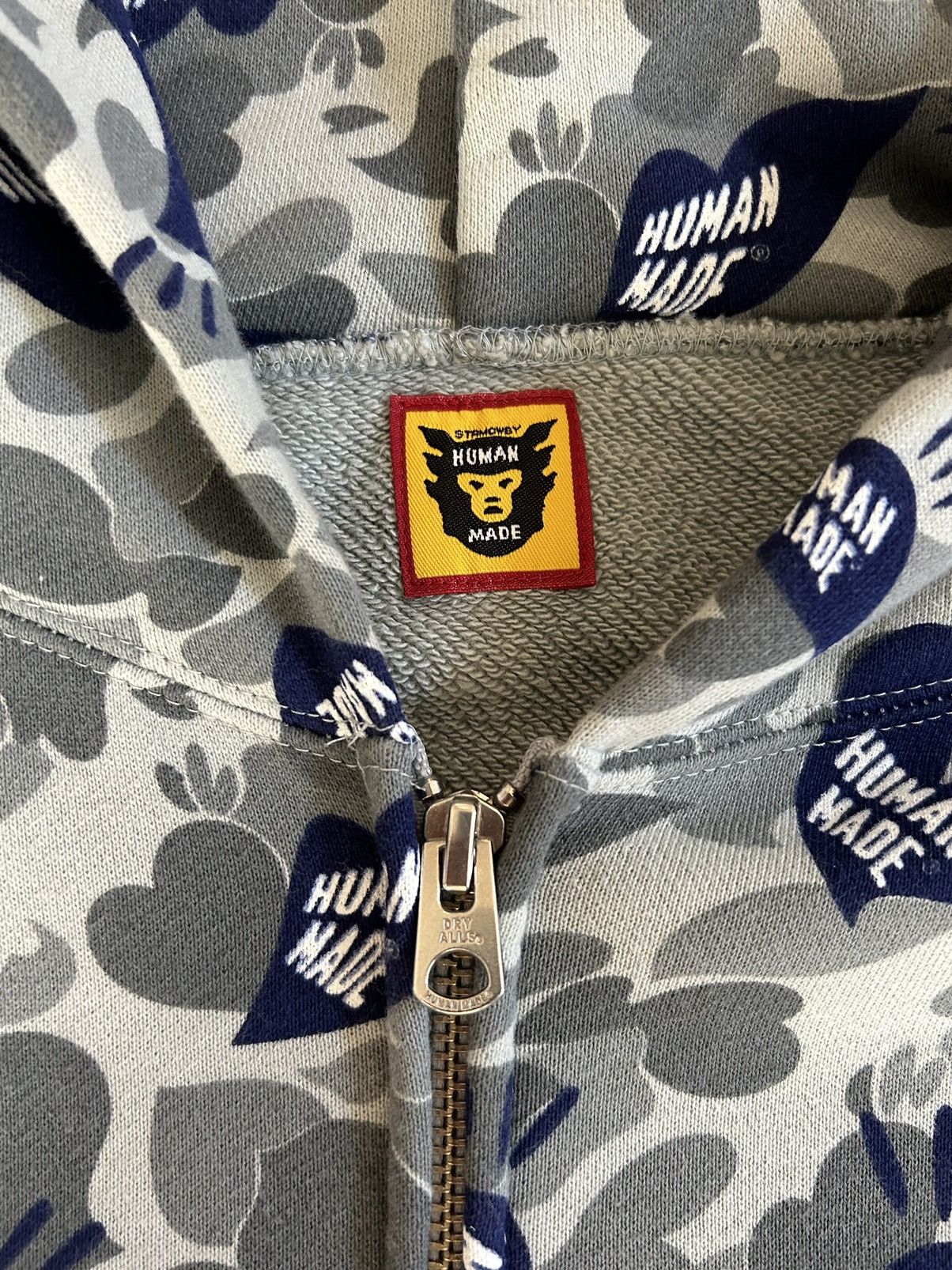 Human Made Human Made Gray Heart Camo Zip Hoodie Size US M / EU 48-50 / 2 - 3 Thumbnail