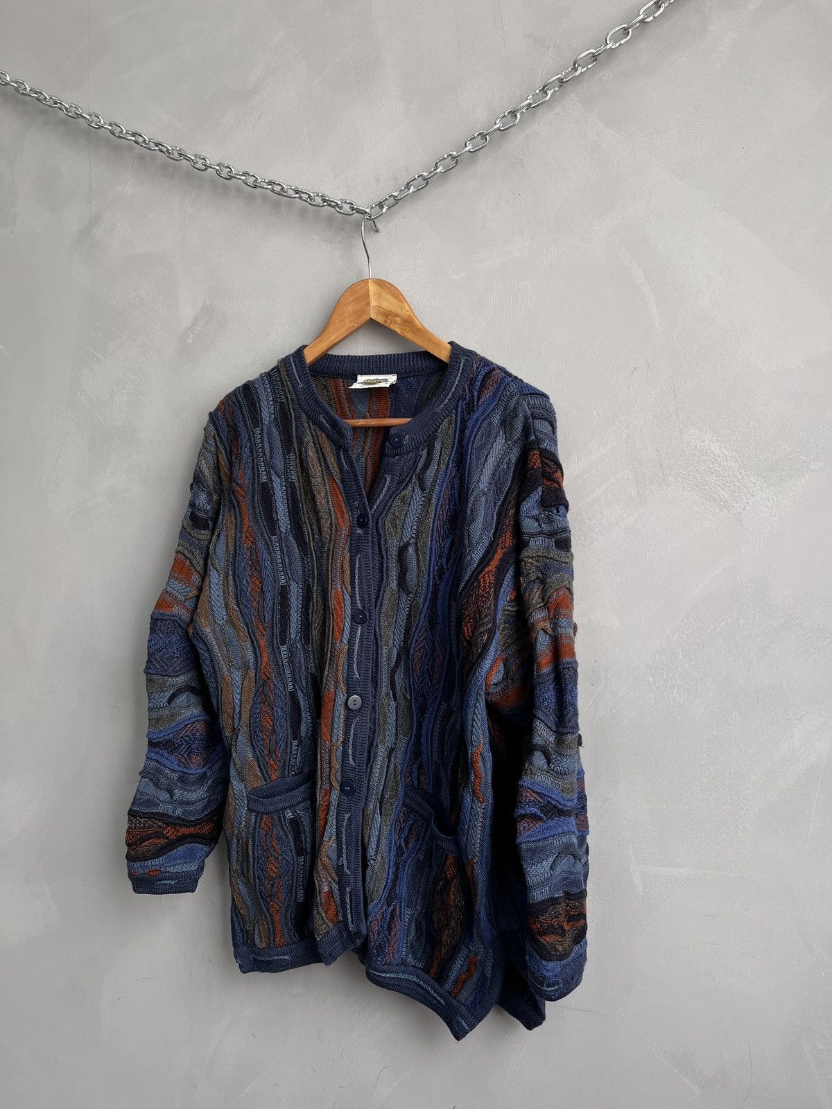 Coogi Vintage Coogi style Australia 3d knit sweater cardigan Size US L / EU 52-54 / 3 - 3 Thumbnail