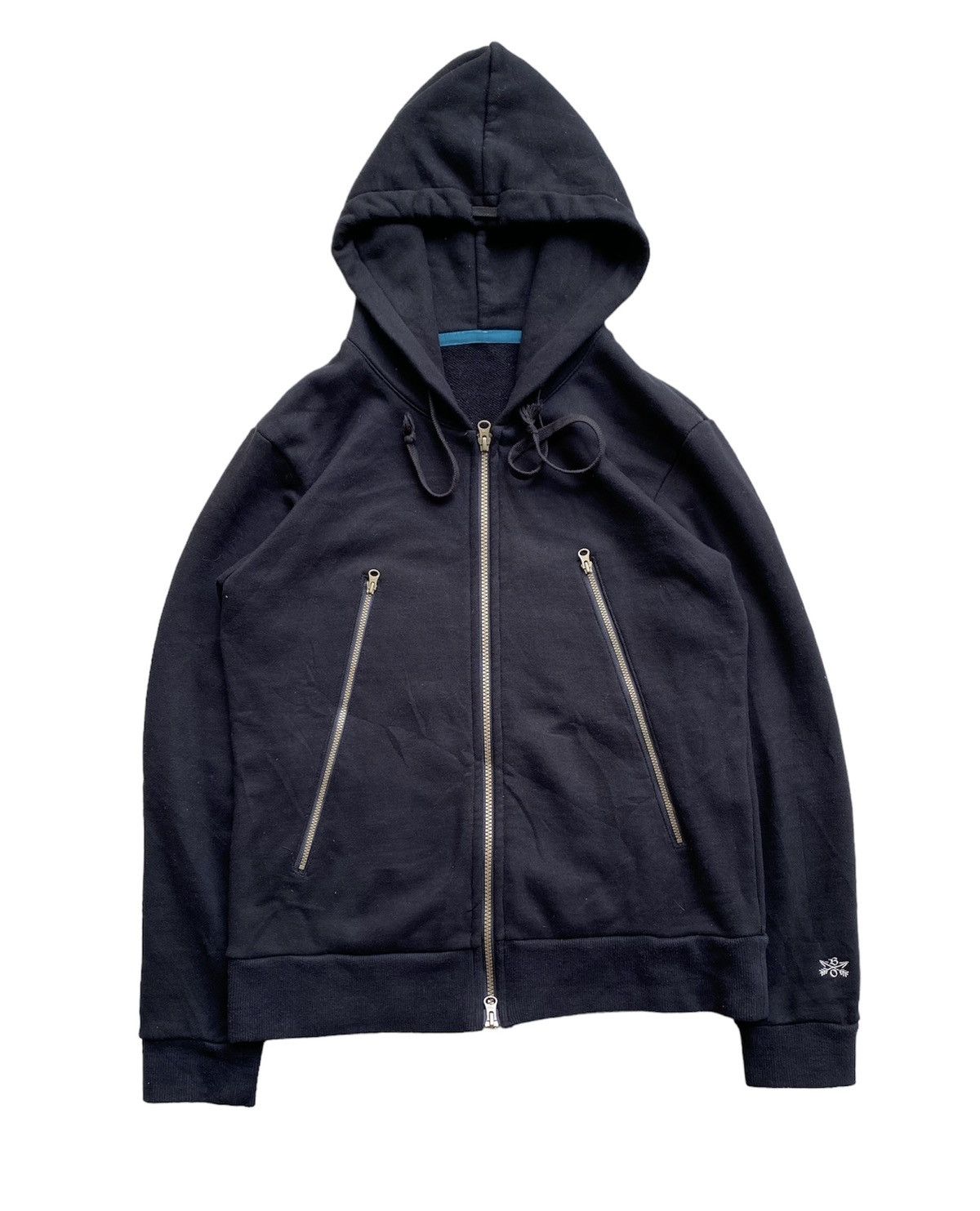Japanese Brand Vtg Burn Out Japan loopwheel Dual Zipper Hoodie Size US M / EU 48-50 / 2 - 1 Thumbnail