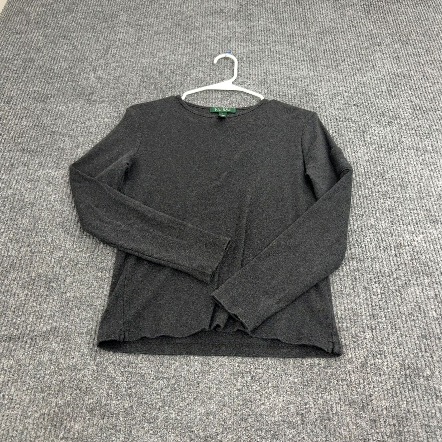 Ralph Lauren Lauren Ralph Lauren Top Womens M Gray Cotton Long Sleeve Pocket Casual Classic Shirt Ladies M Gray Pocket Size M / US 6-8 / IT 42-44 - 4 Thumbnail