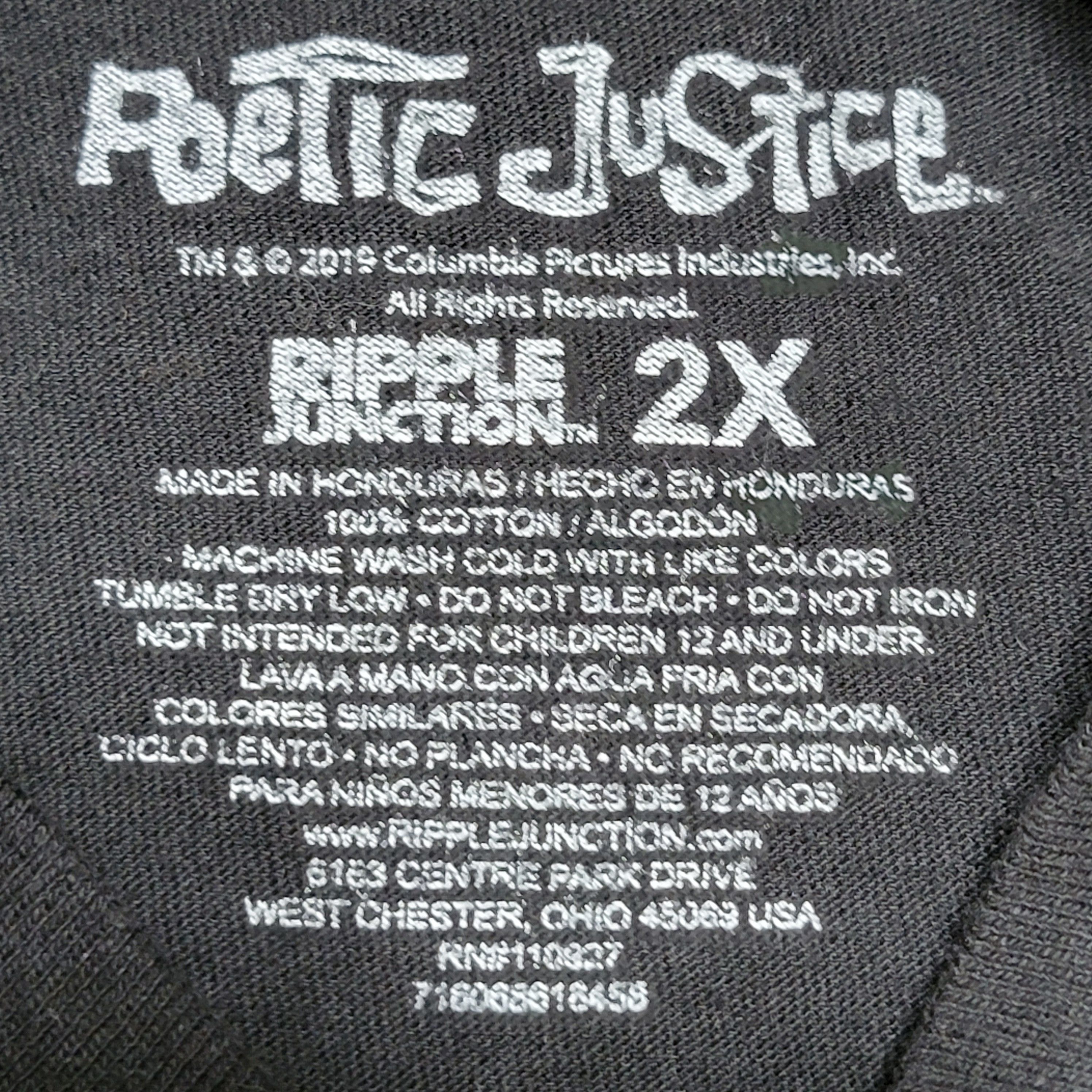 Ripple Junction Ripple Junction SS Unisex Tee "Poetic Justice" - Size 2X Size US XXL / EU 58 / 5 - 4 Thumbnail