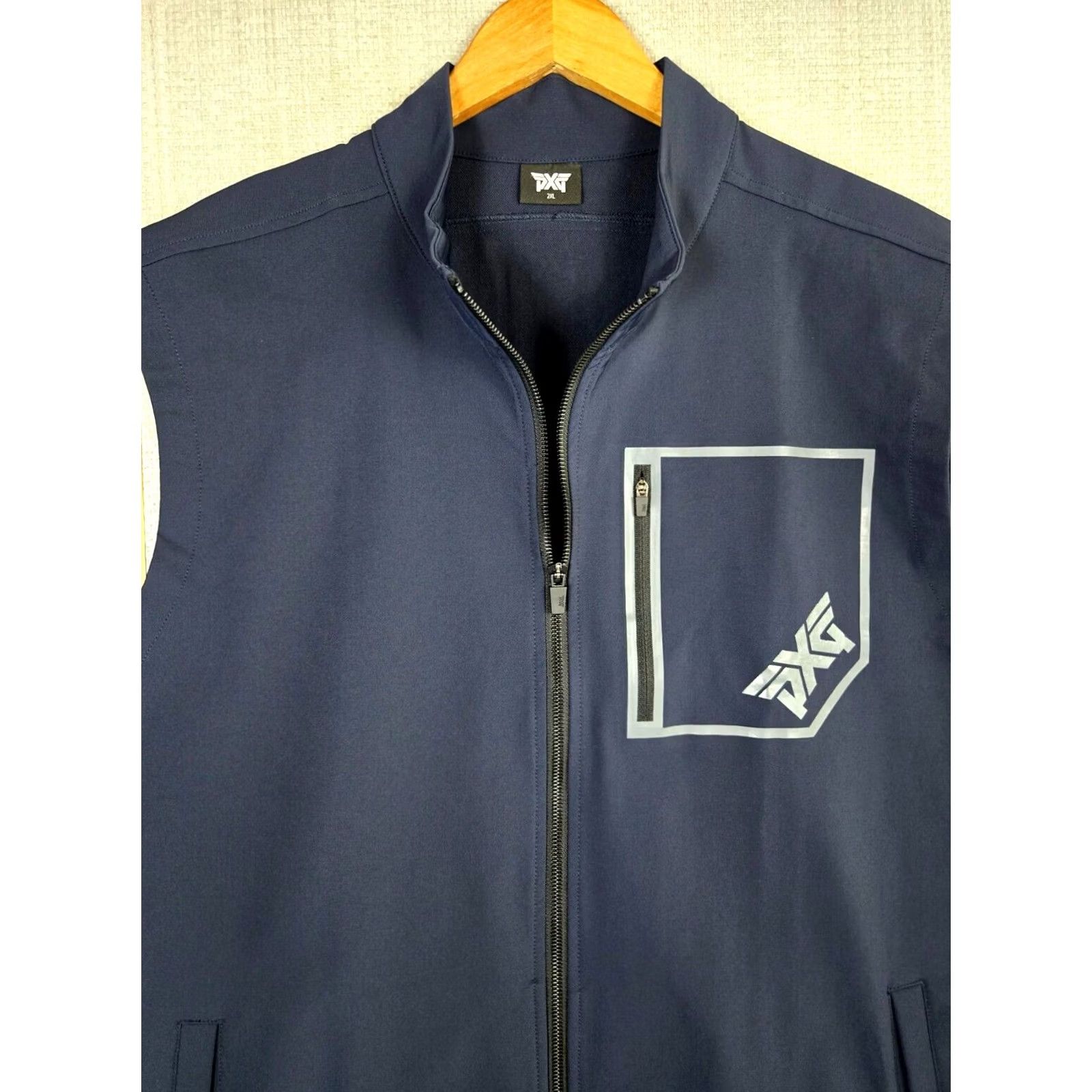 Vintage PXG Mens Size 2XL Canvassed Nylon Full Zip Vest Navy Blue Golf Sleeveless Size US XXL / EU 58 / 5 - 3 Thumbnail