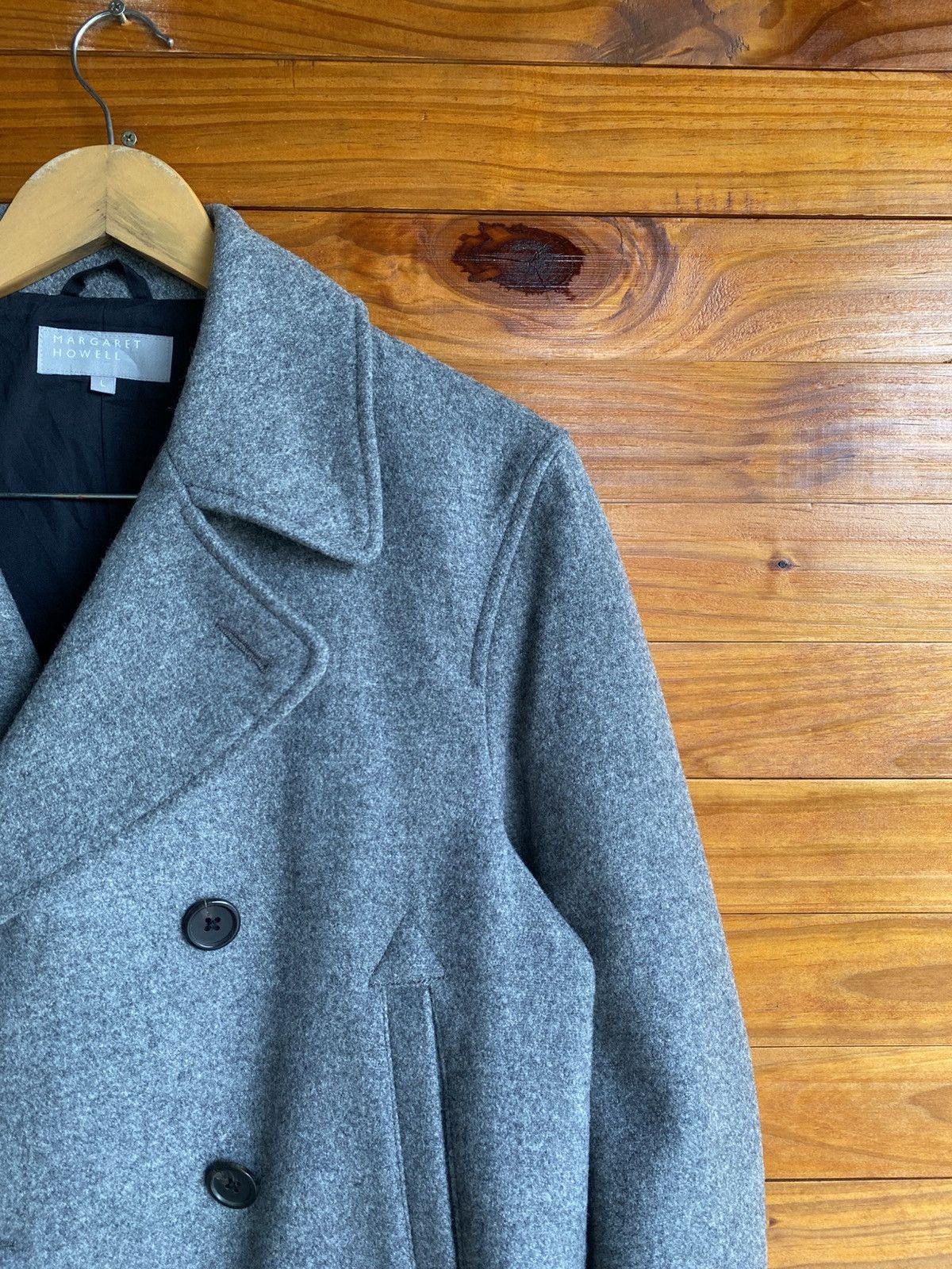 Margaret Howell Margaret Howell Grey Wool Pea Coat Japanese Minimalist Size US L / EU 52-54 / 3 - 8 Thumbnail