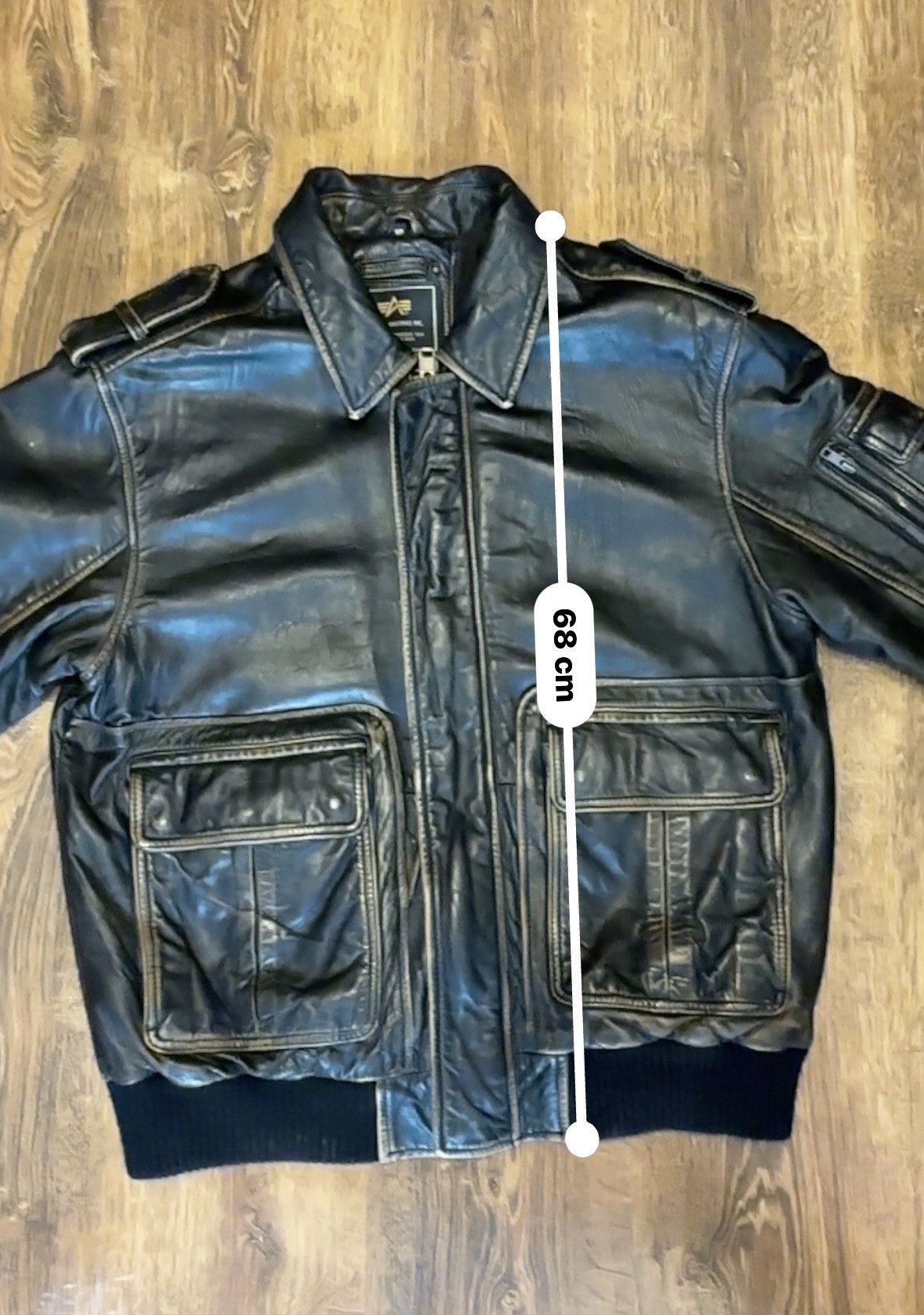 Alpha Industries Alpha Industries Leather Bomber Vintage Military Style Size US L / EU 52-54 / 3 - 8 Thumbnail