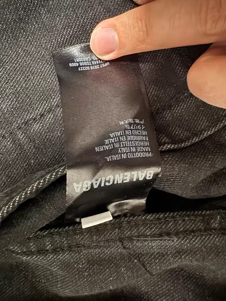 Balenciaga Balenciaga Black Denim Jacket with Rainbow Collar Embroide Size US S / EU 44-46 / 1 - 3 Thumbnail