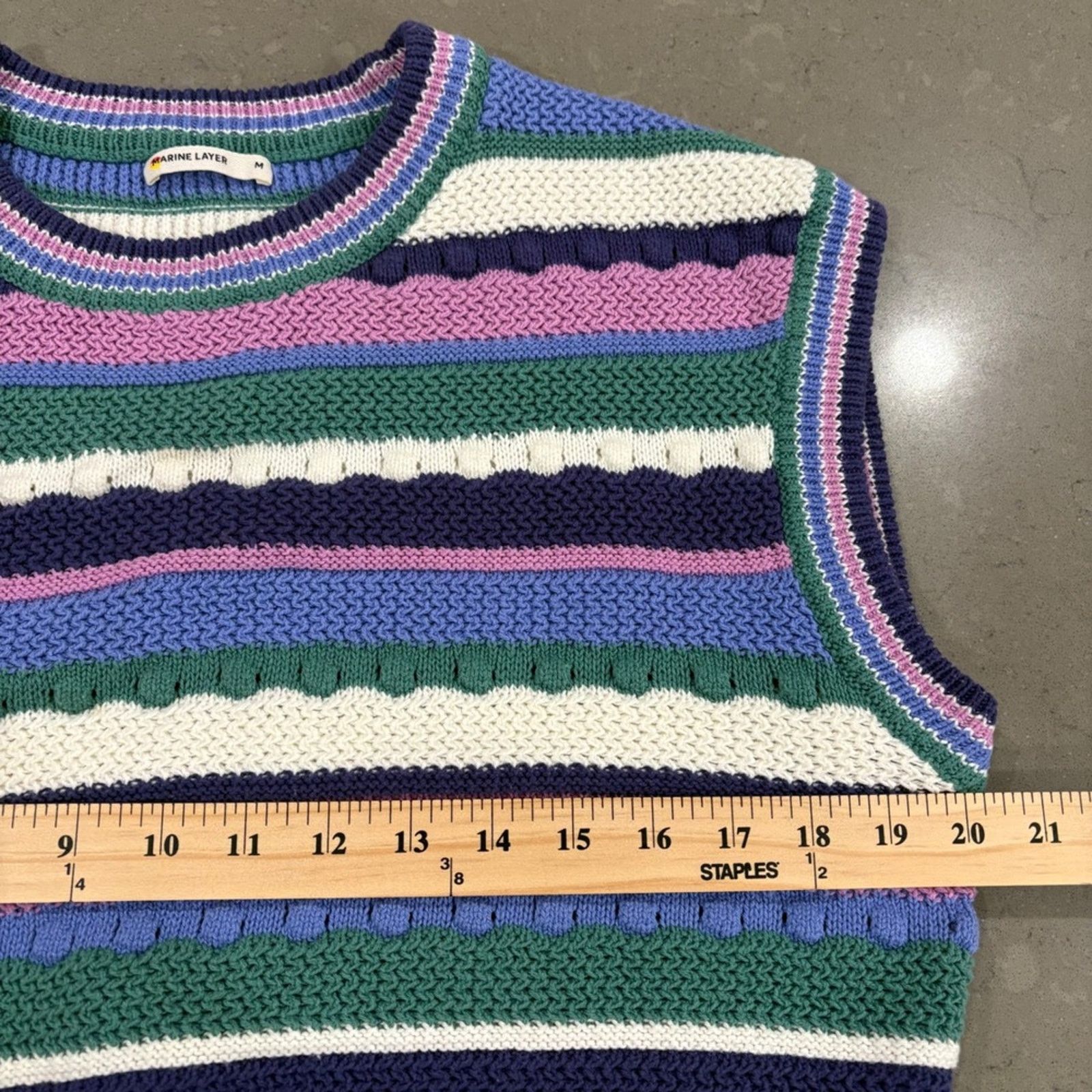 Marine Layer Marine Layer Striped Sweater Vest Size M / US 6-8 / IT 42-44 - 6 Thumbnail