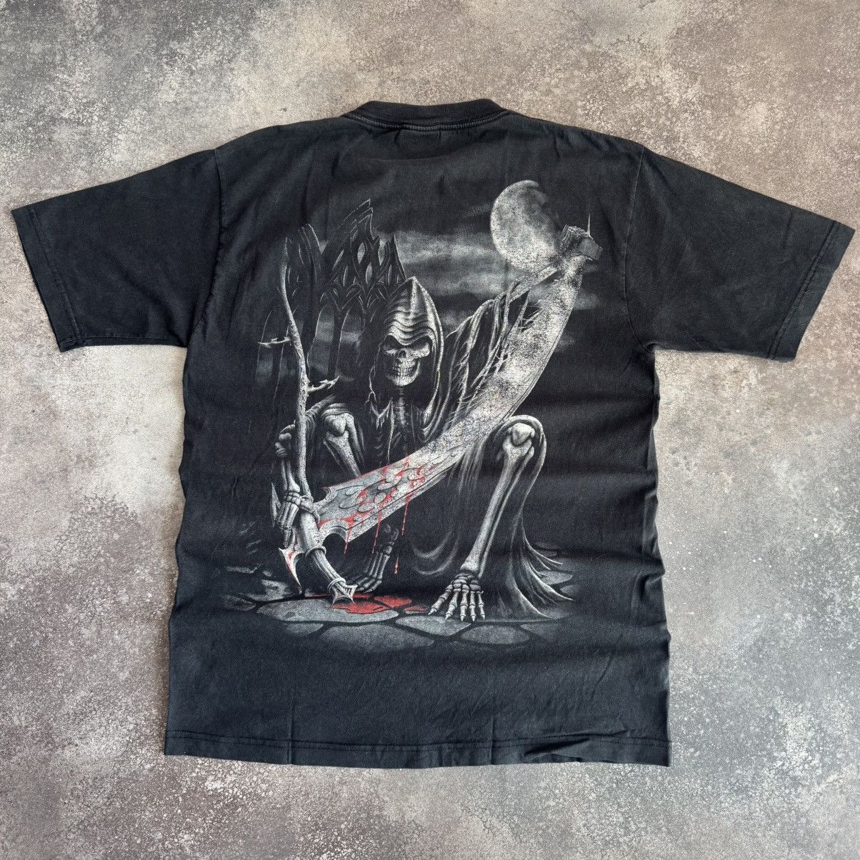 Affliction Spiral Gothic Y2K Faded T-Shirt (Affliction vibe) Size US L / EU 52-54 / 3 - 1 Thumbnail