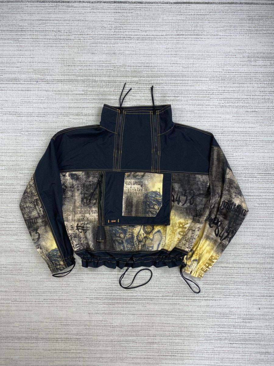 Japanese Brand × Vintage Vintage EASE Anorak In Coated Rare Graphics Printed Jacket Size US L / EU 52-54 / 3 - 5 Thumbnail