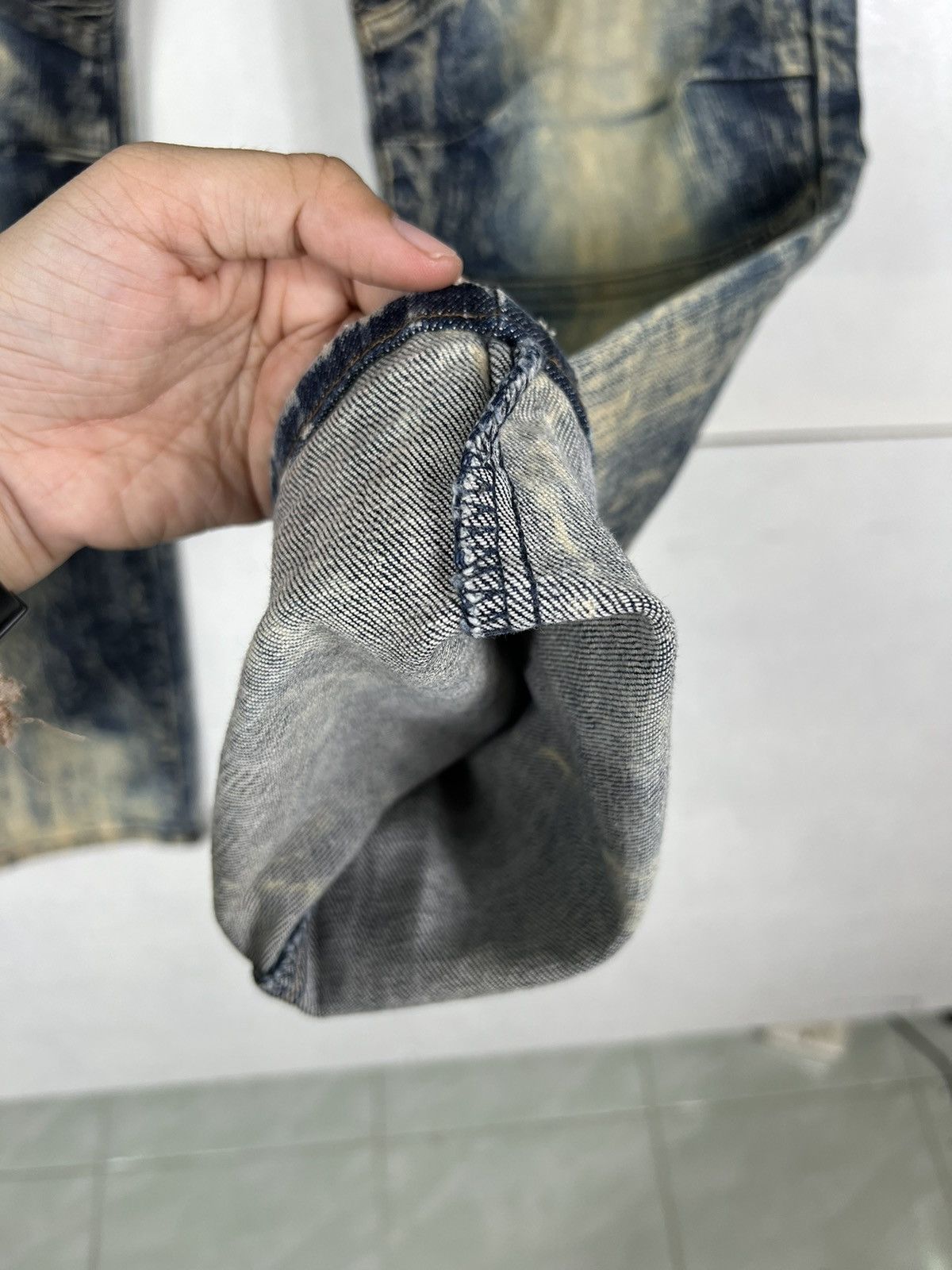 Golden Denim 🔥 GOLDEN DENIM DYED ACID WASH BIKER STRECH SLIM FITS Size US 36 / EU 52 - 11 Thumbnail