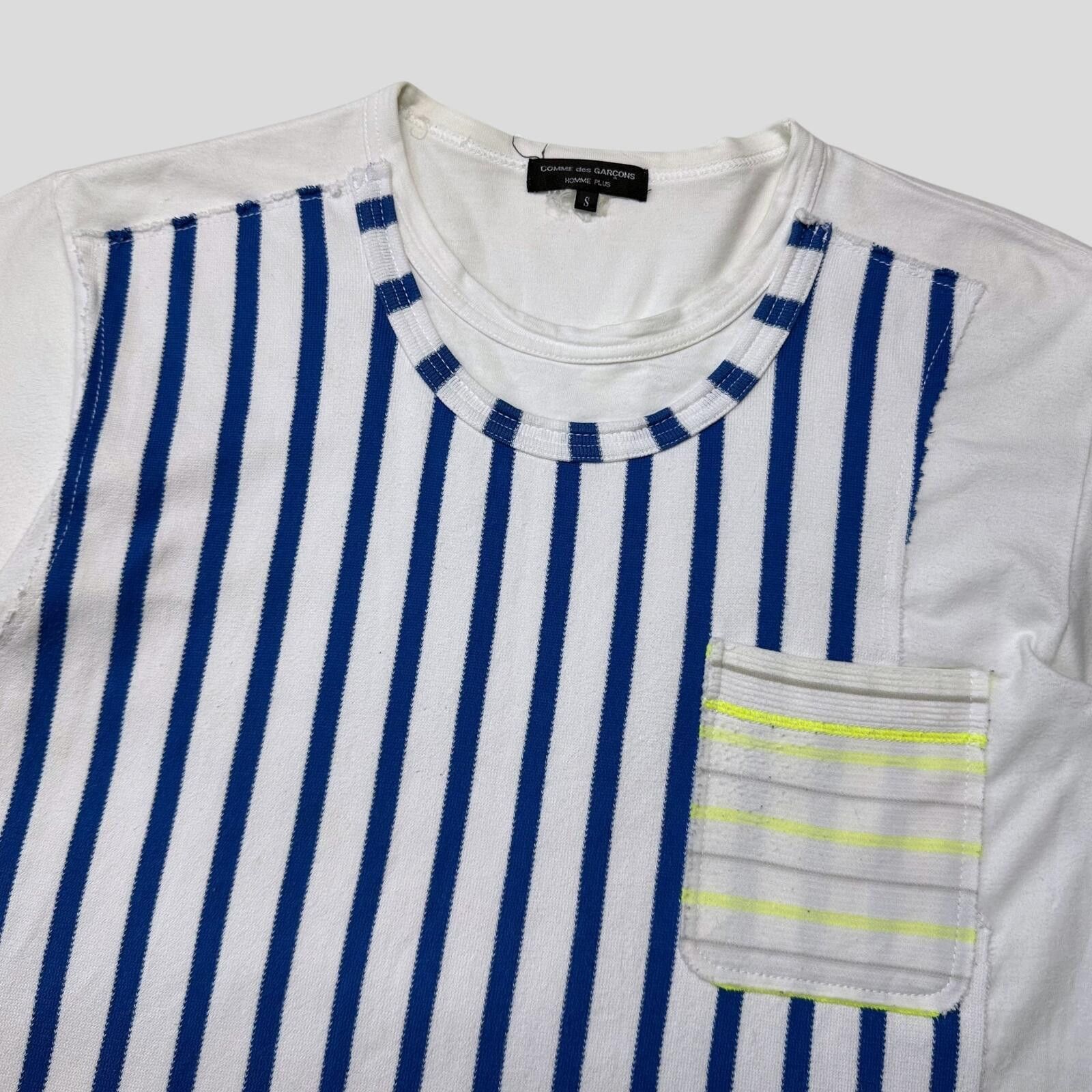 Comme des Garcons Comme Des Garçons Homme 2009 Striped Appliqué T-shirt - S Size US S / EU 44-46 / 1 - 2 Thumbnail