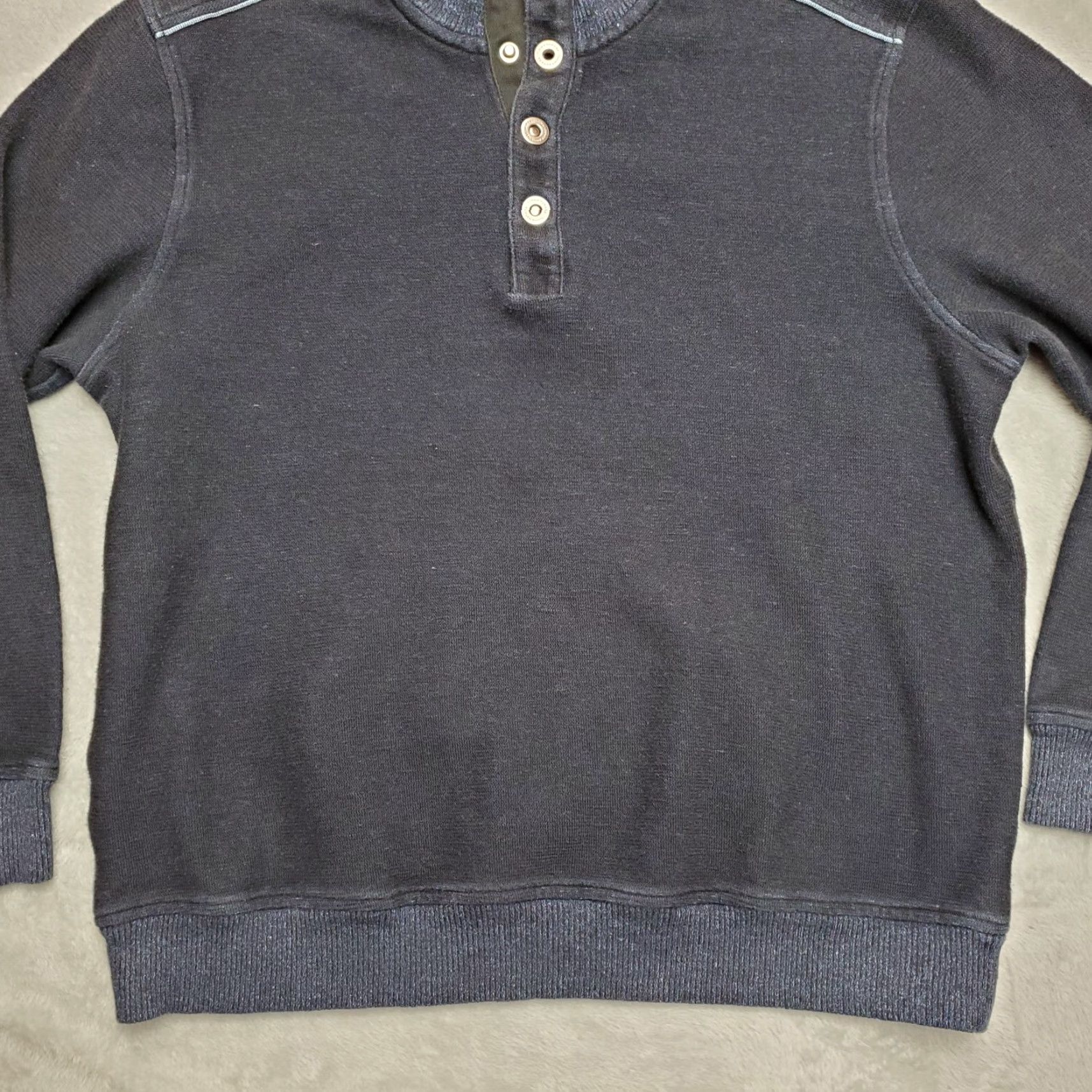 Tommy Bahama VINTAGE Tommy Bahama Sweater Men L Blue 100% Cotton Long Sleeve Henley Pullover Size US L / EU 52-54 / 3 - 3 Thumbnail