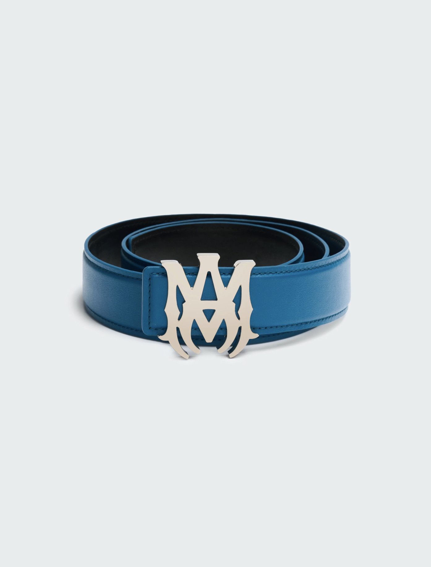 Amiri Amiri Nappa MA 4CM Belt Blue Size 34 - 1 Thumbnail