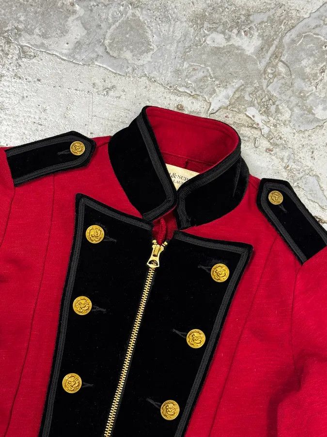 Polo Ralph Lauren Ralph Lauren Red & Black Buttoned Officer Zip-Up Jacket Size M / US 6-8 / IT 42-44 - 9 Thumbnail