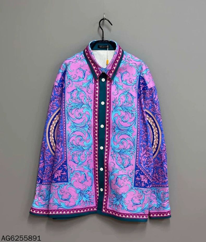Versace Versace Baroque denim coat Size L / US 10 / IT 46 - 1 Thumbnail