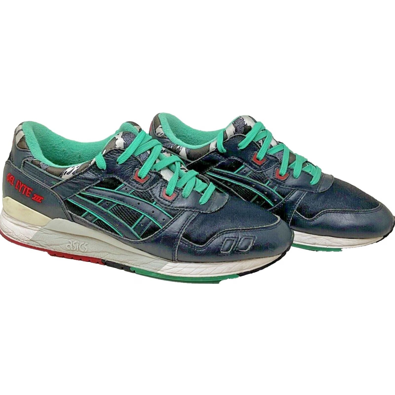Asics ASICS GEL-Lyte III Future Camo Sneaker Men 10.5 Black Multi-Color Cracking Scuffing Size US 11 / EU 44 - 2 Thumbnail