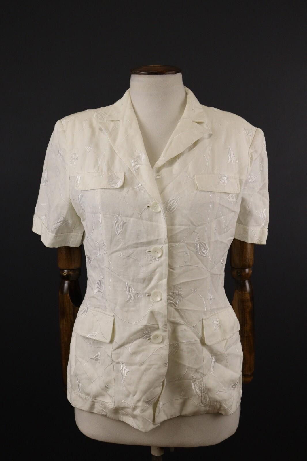 Polo Ralph Lauren Laurel by Escada Linen Floral Blouse Shirt Size 38 Size M / US 6-8 / IT 42-44 - 1 Thumbnail