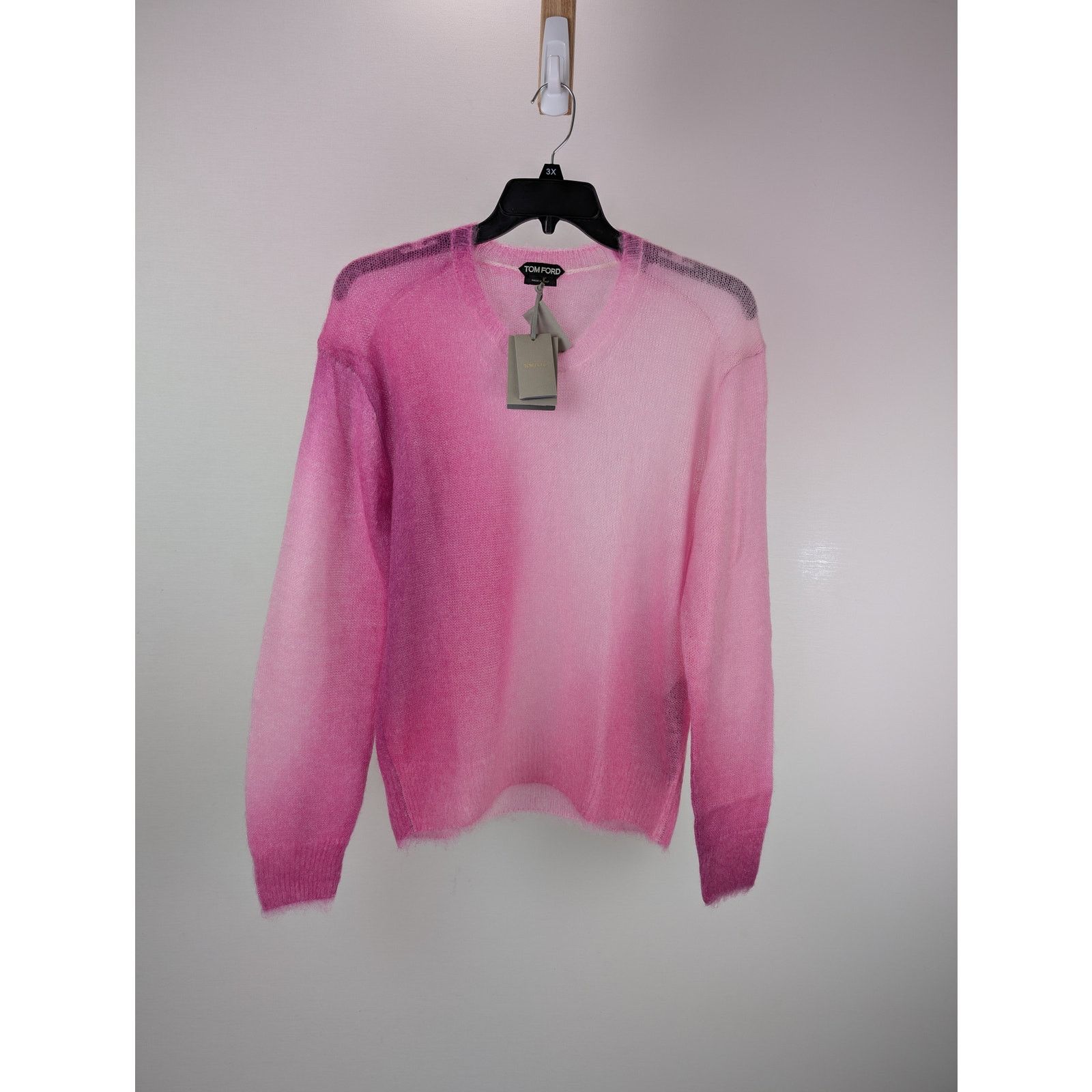 Tom Ford o1rshd1 Knitwear Crewneck Knitted Sweatshirt in Pink Size US XL / EU 56 / 4 - 1 Thumbnail