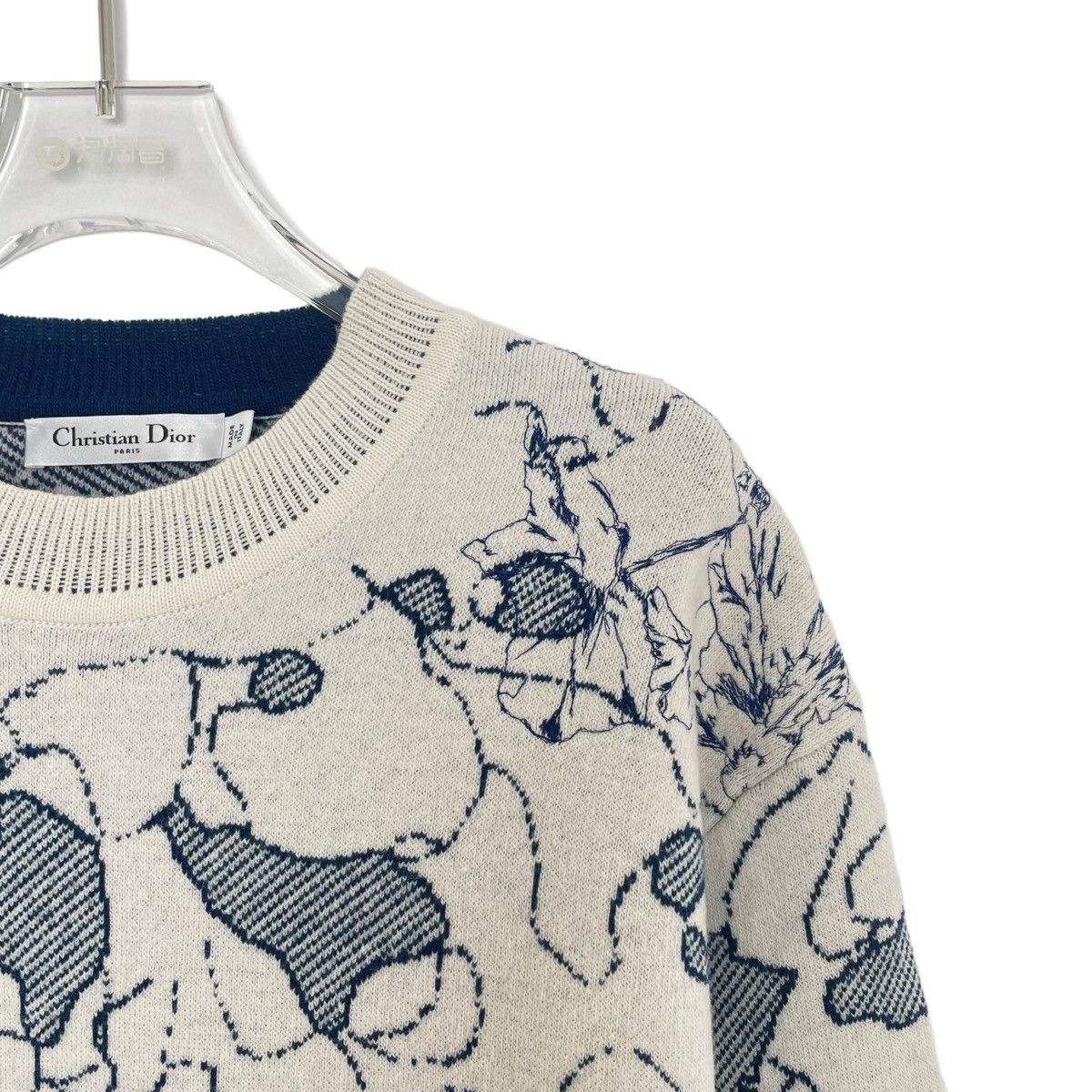 Dior Dior Map & Star Embroidery Blend Pullover Knit Sweater K26WX Size XXS / US 00 / IT 34 - 2 Thumbnail