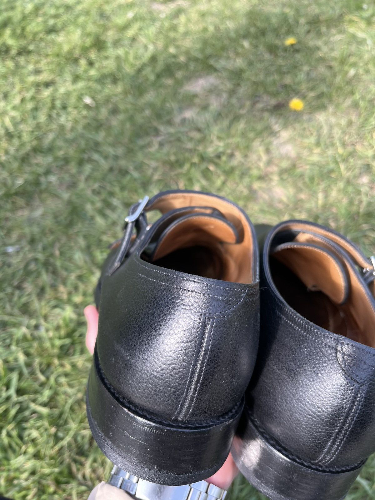 John Lobb John Lobb William Double Monk Strap Leather Shoes Size US 9.5 / EU 42-43 - 13 Thumbnail