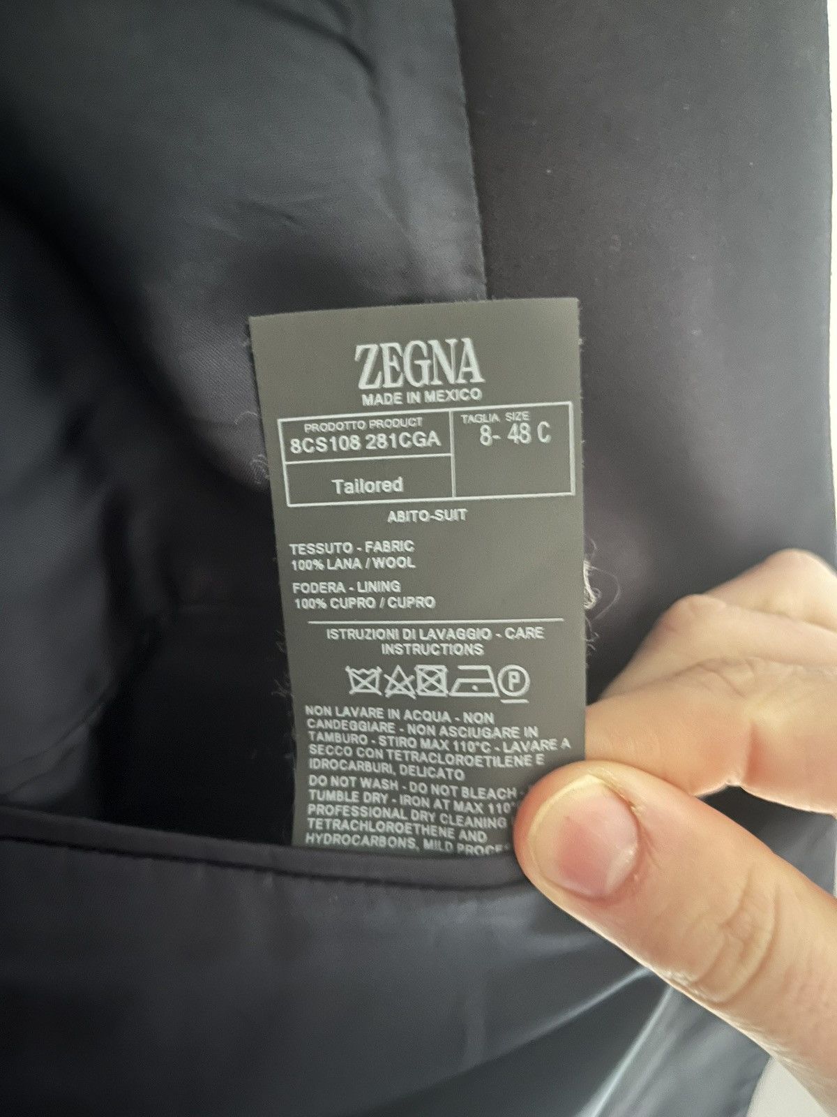 Z Zegna Zegna navy blue suit 2024 season size 38r Size 38R - 3 Thumbnail