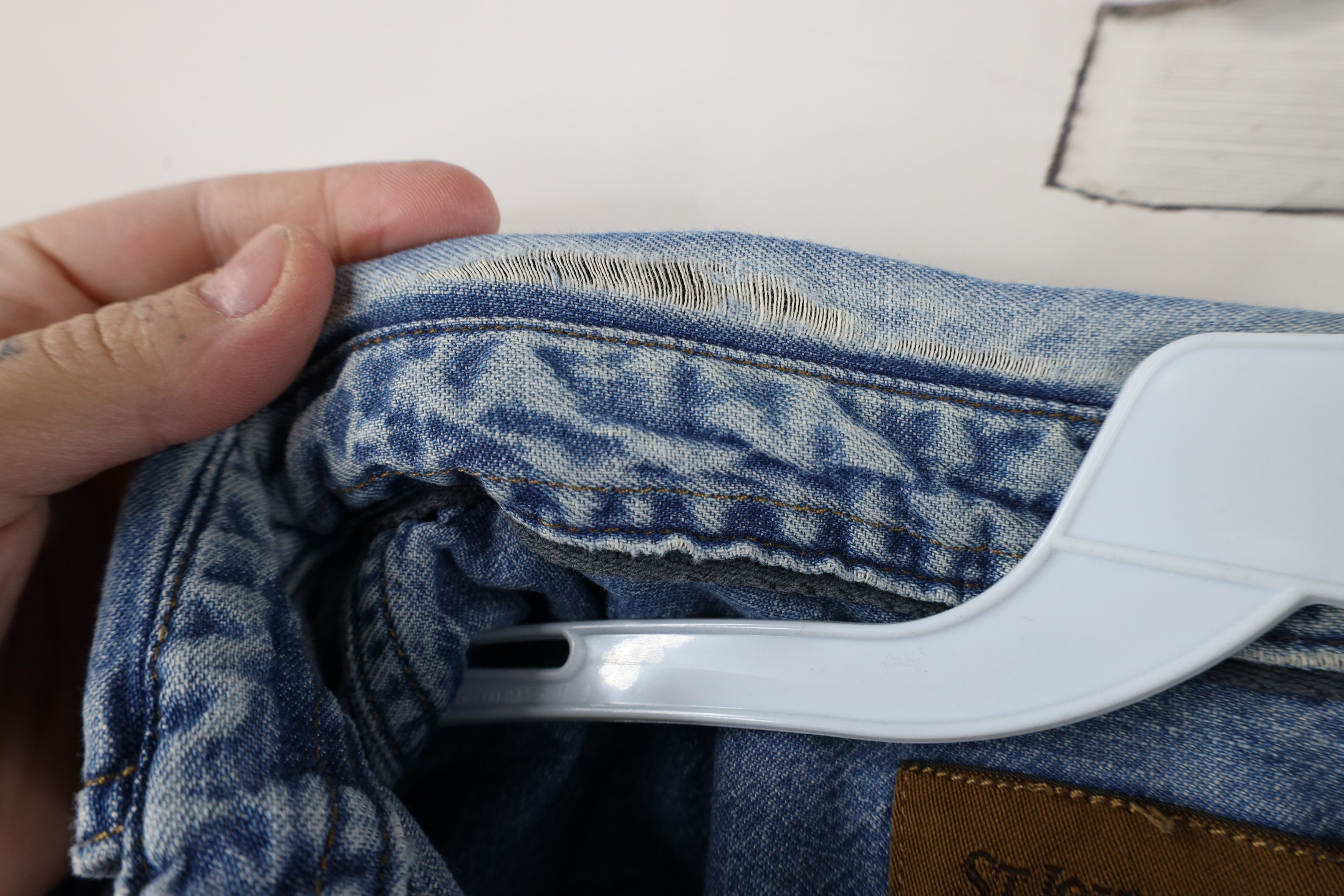 Vintage Vintage 90s Streetwear Denim Jean Collared Button Shirt Size US S / EU 44-46 / 1 - 9 Thumbnail