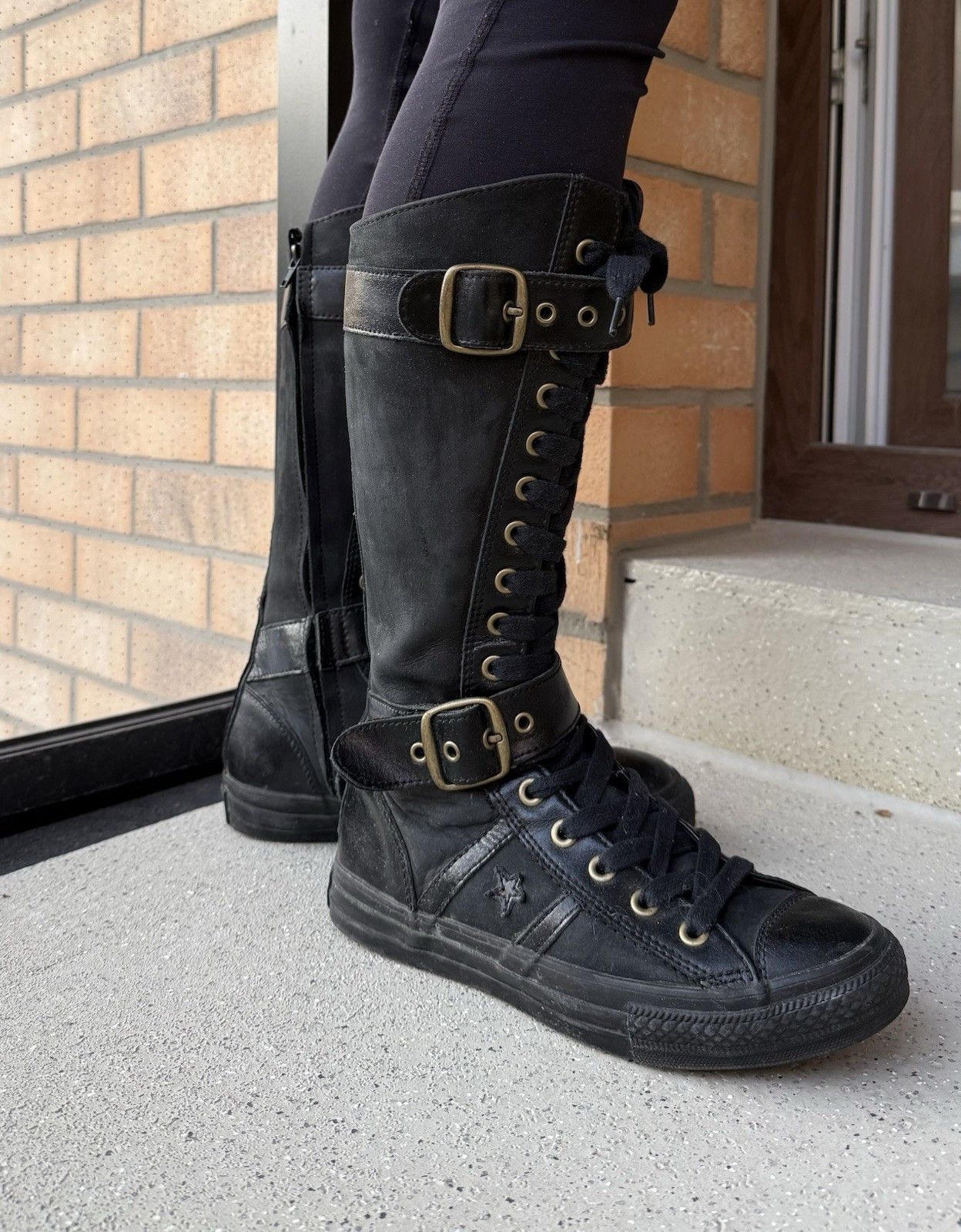 Converse Vintage Converse High Boxing Shoes Leather y2k Midcalf Size US 8 / IT 38 - 7 Thumbnail