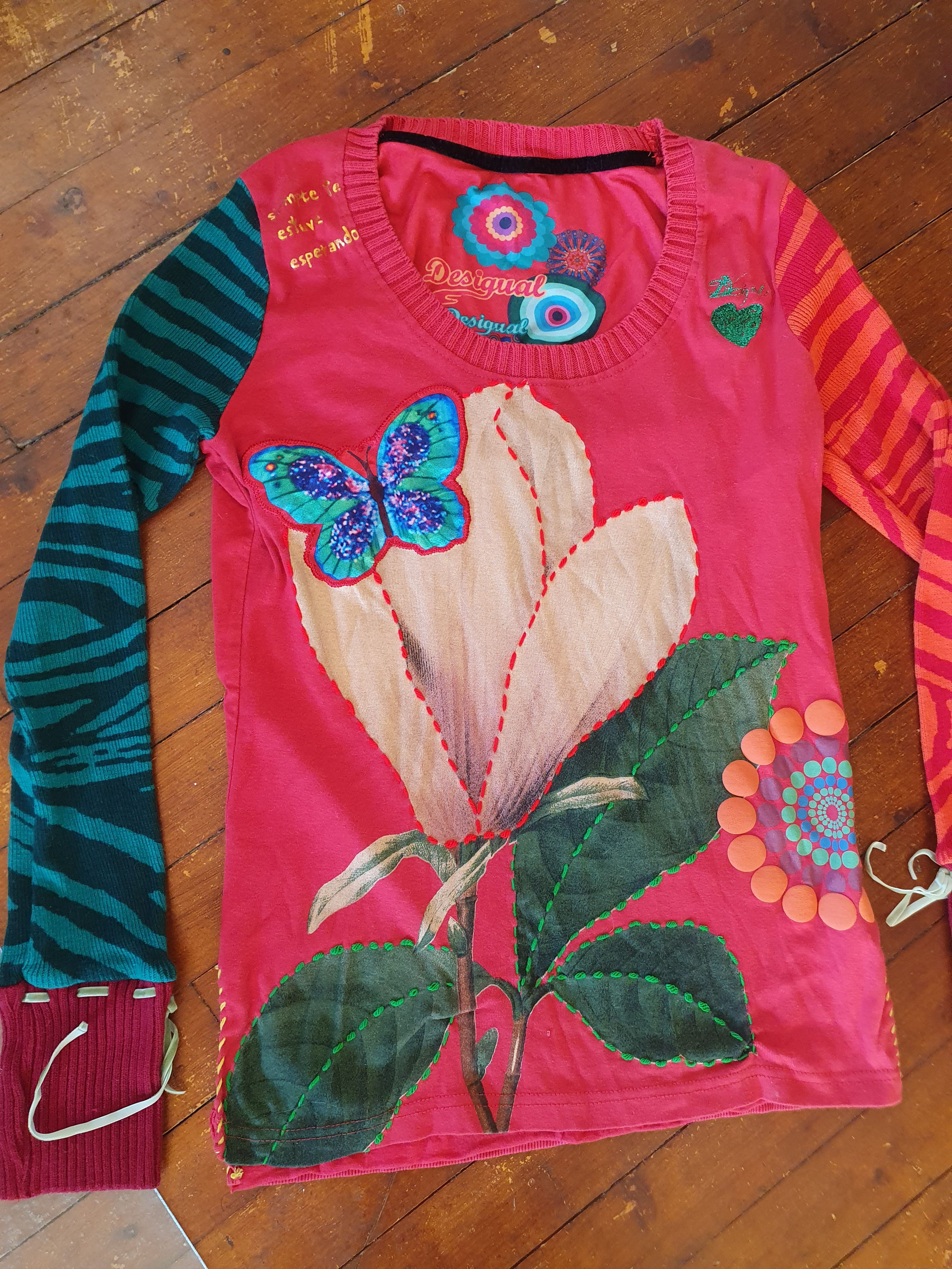Desigual Desigual Floral Multicolour Top Thin Sweater sz M Size M / US 6-8 / IT 42-44 - 5 Thumbnail