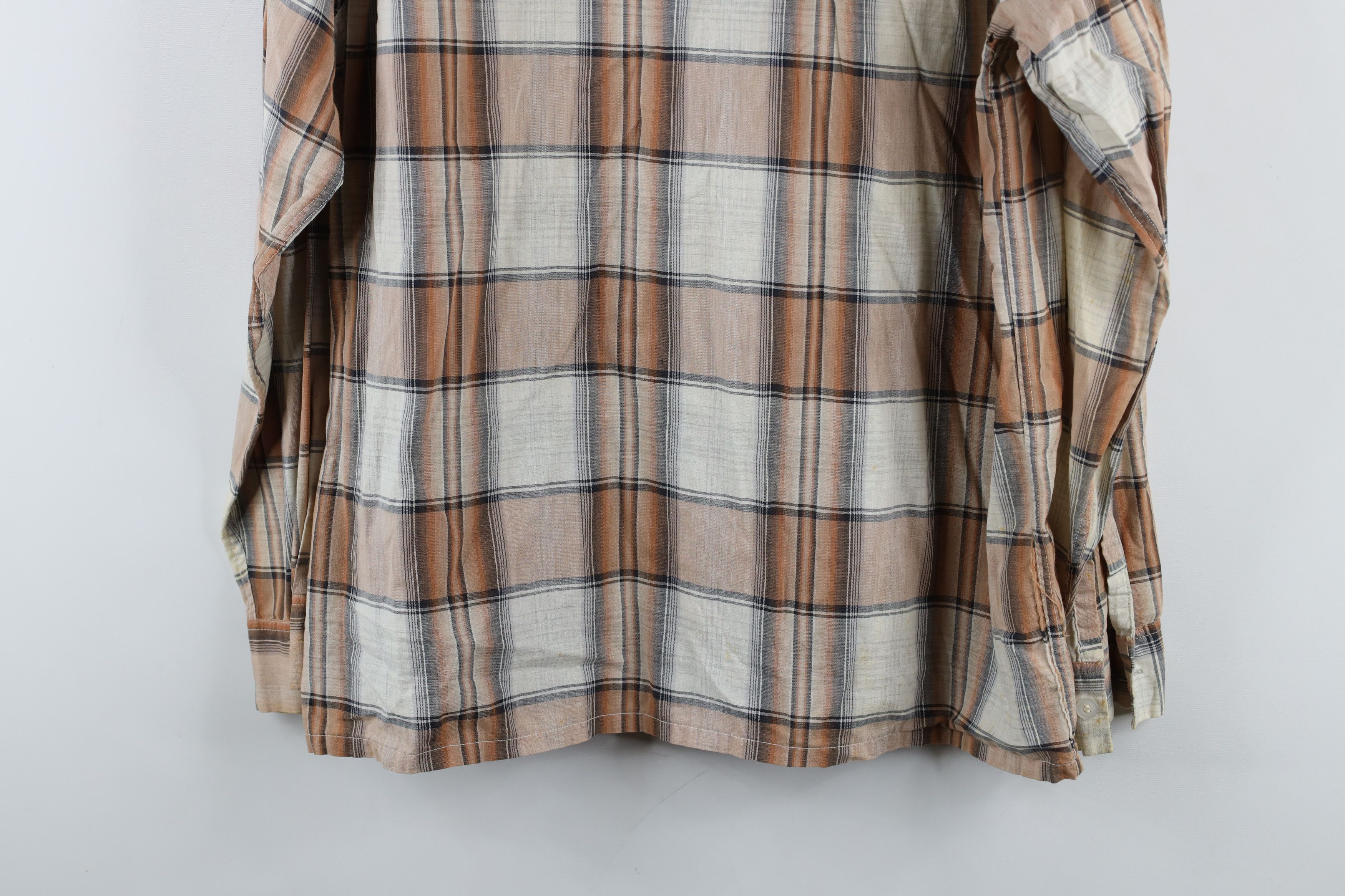 Vintage Vintage 50s 60s Streetwear Camp Collar Button Shirt Plaid Size US L / EU 52-54 / 3 - 13 Thumbnail