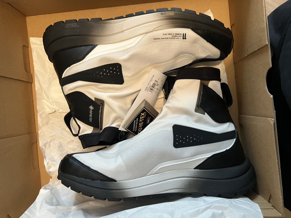 image of 11 By Boris Bidjan Saberi x Goretex Salomon Bamba Highs Shoes in White, Men's (Size 11)