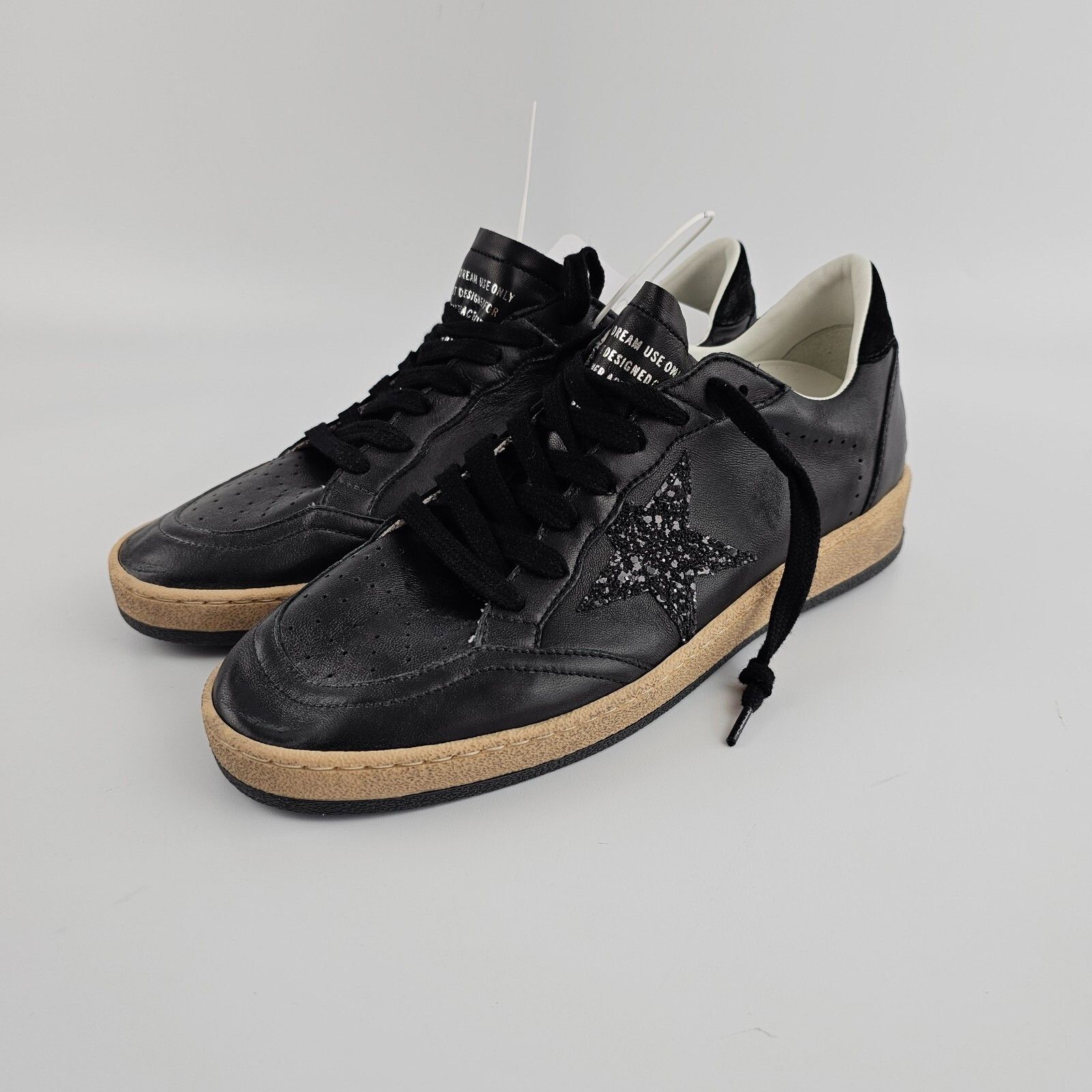 GOLDEN GOOSE Ball Star Women's Black Leather Sneakers New (W